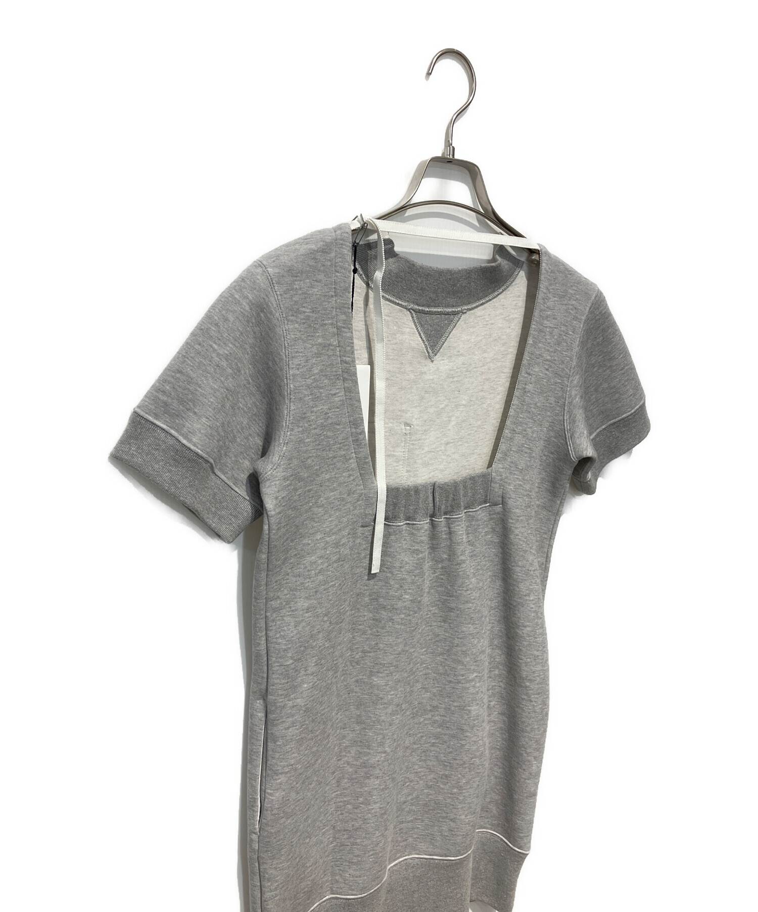 中古・古着通販】sacai (サカイ) sponge sweat dress グレー サイズ:1