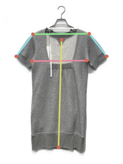 中古・古着通販】sacai (サカイ) sponge sweat dress グレー サイズ:1