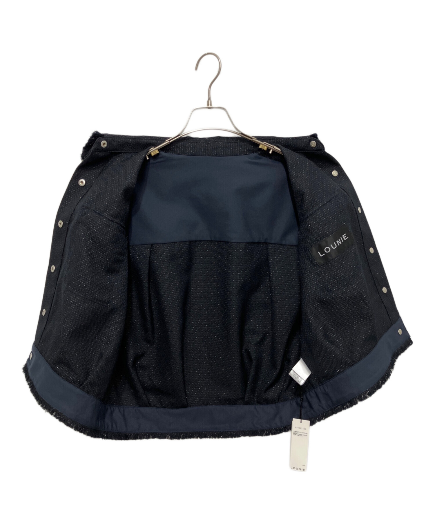 中古・古着通販】LOUNIE (ルーニー) ラメバスケットフリンジジレ