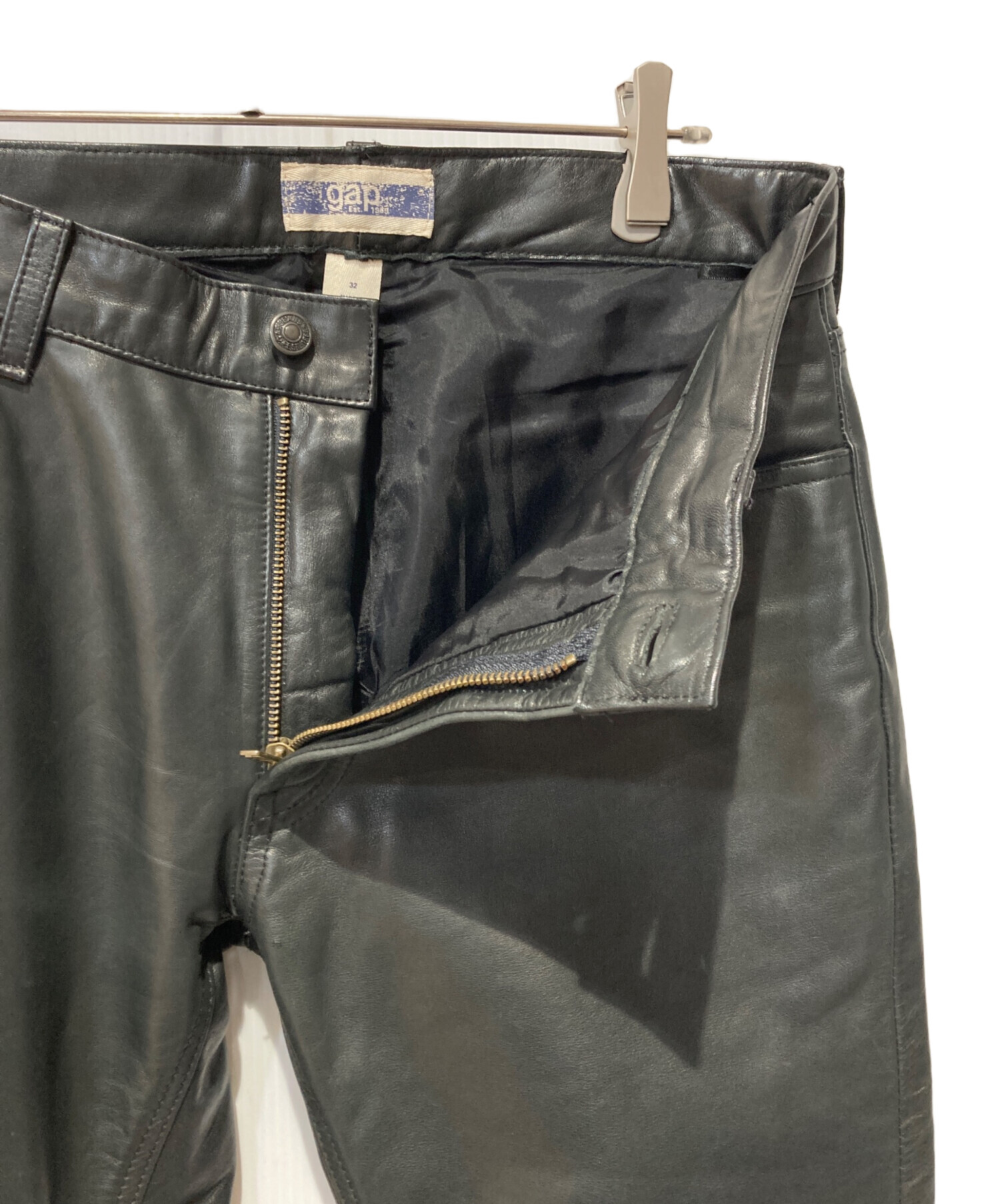 中古・古着通販】GAP (ギャップ) レザーパンツ ブラック サイズ:W32