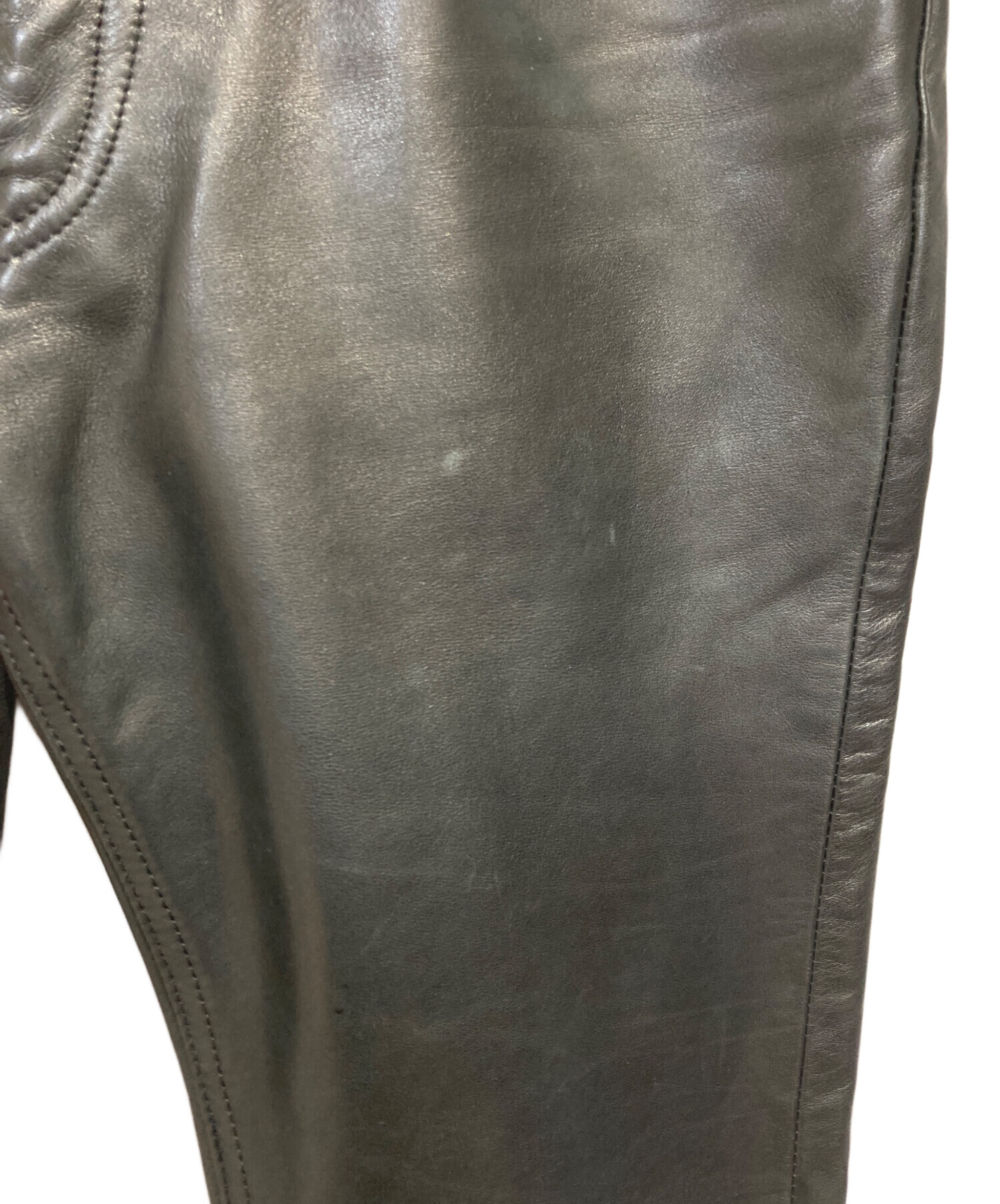 中古・古着通販】GAP (ギャップ) レザーパンツ ブラック サイズ:W32