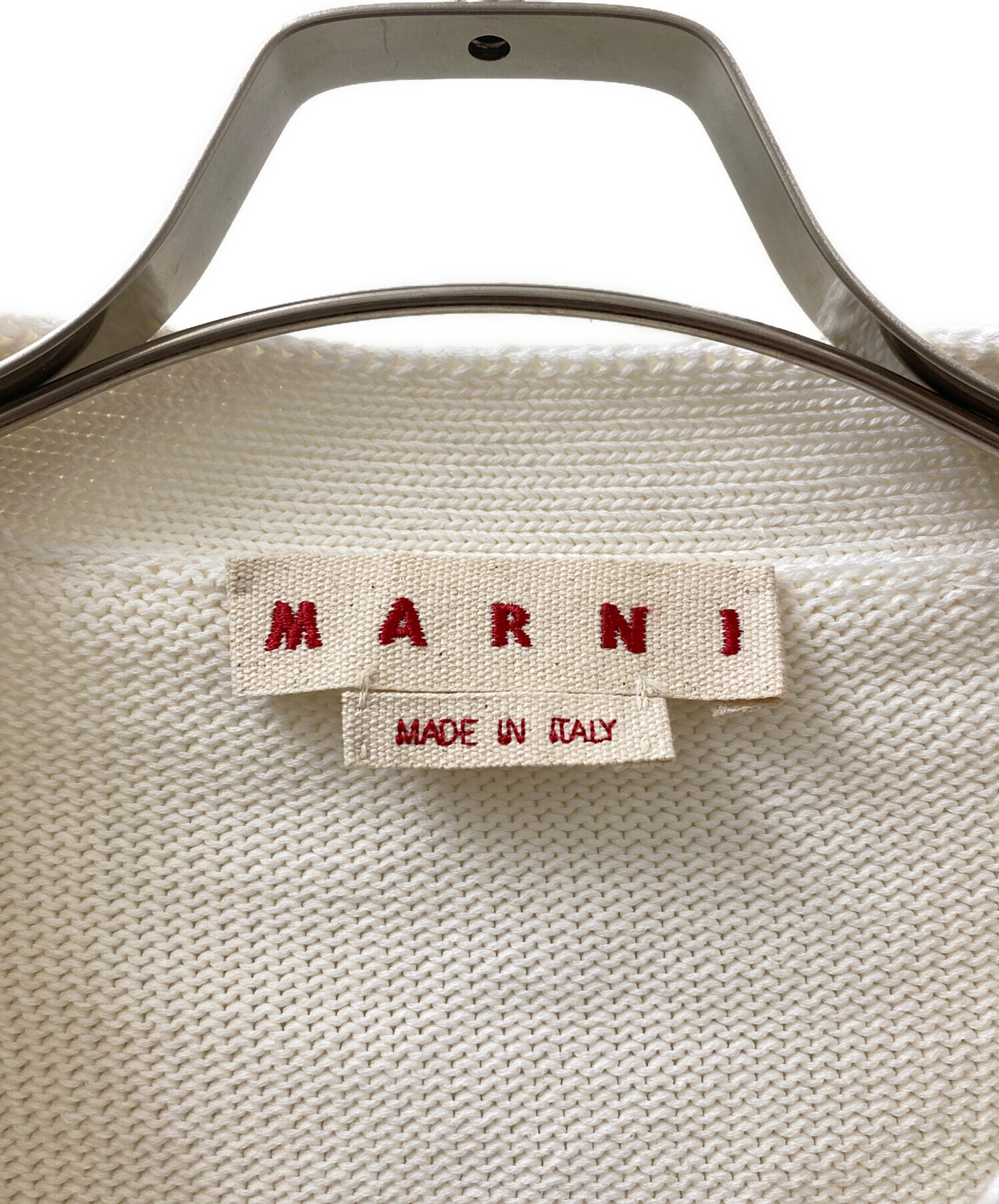 中古・古着通販】MARNI (マルニ) 刺繍ロゴクロップドカーディガン