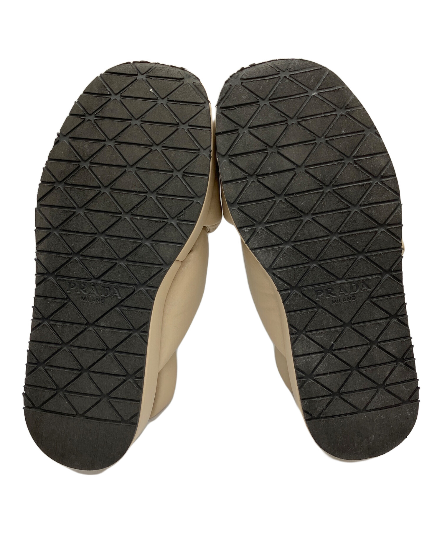 中古・古着通販】PRADA (プラダ) サンダル ベージュ サイズ:36