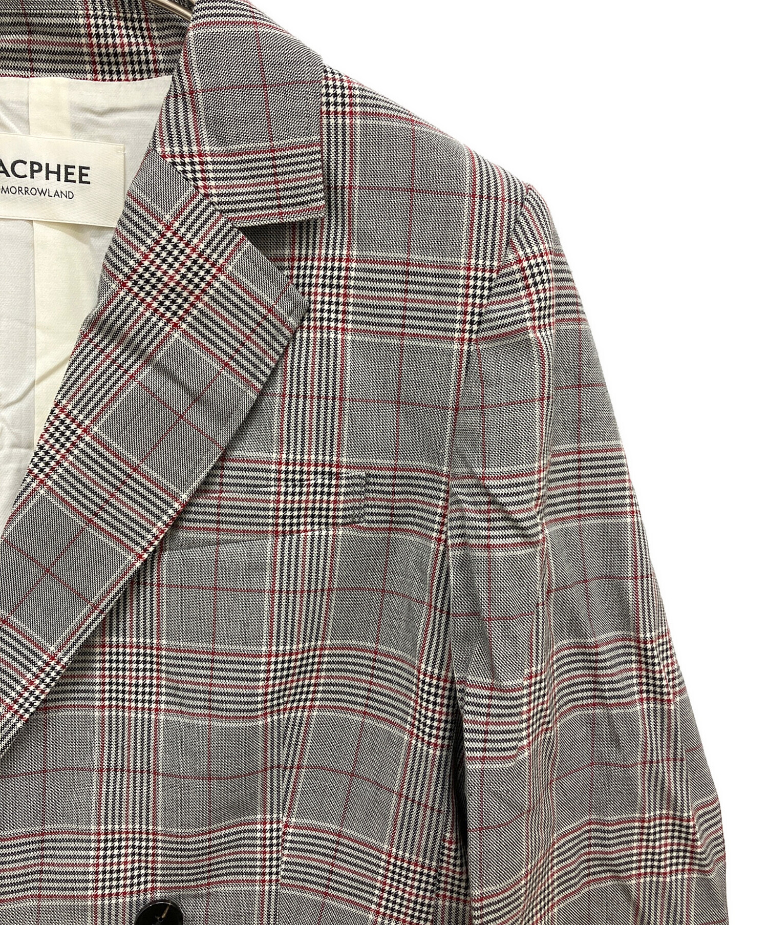 中古・古着通販】MACPHEE (マカフィー) ライトウールチェックダブル 