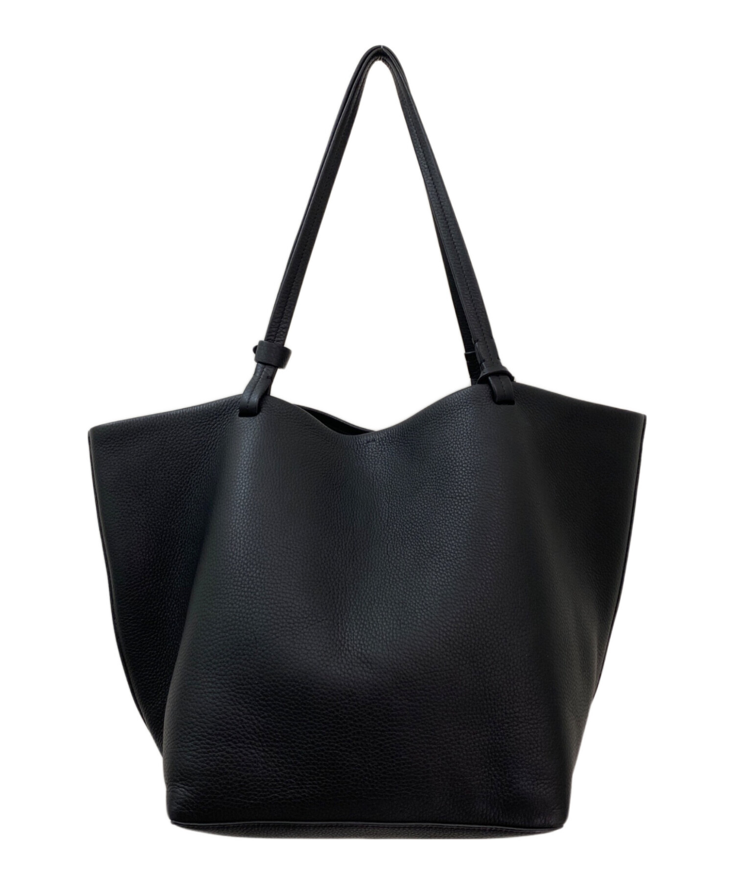 本物 ザ ロウ THE ROW パークトートスリー ショルダーバッグ トートバッグ レザー ブラック Park Tote Three バッグ 中古・ THE ROW（ザ ロウ） ザ ロウ トートバッグ PARK TOTE THREE STITCH