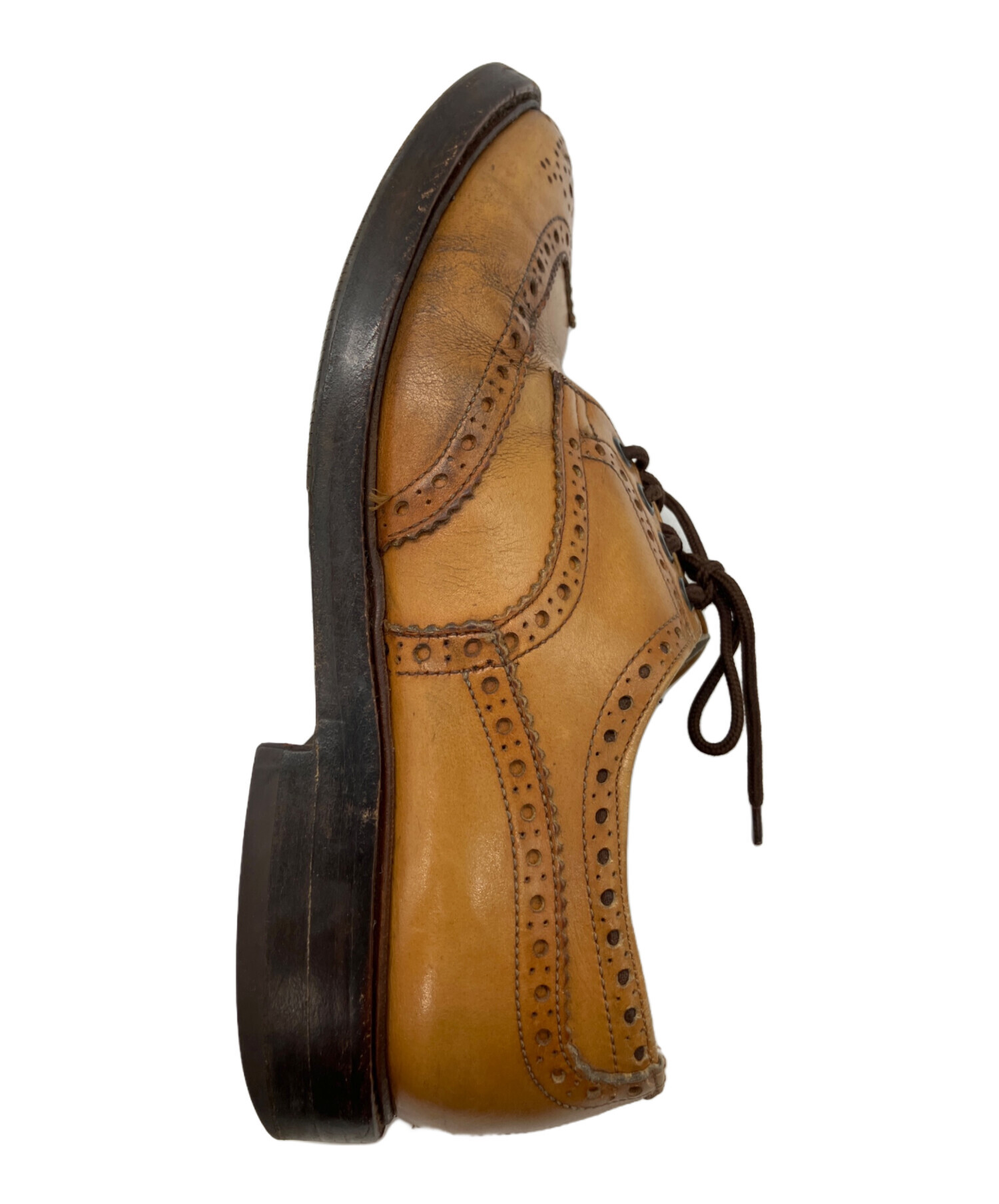 【中古|紐なし】Tricker's ブラウン ウィングチップ レザーシューズ 中古・古着通販】Tricker's (トリッカーズ) ウィングチップシューズ