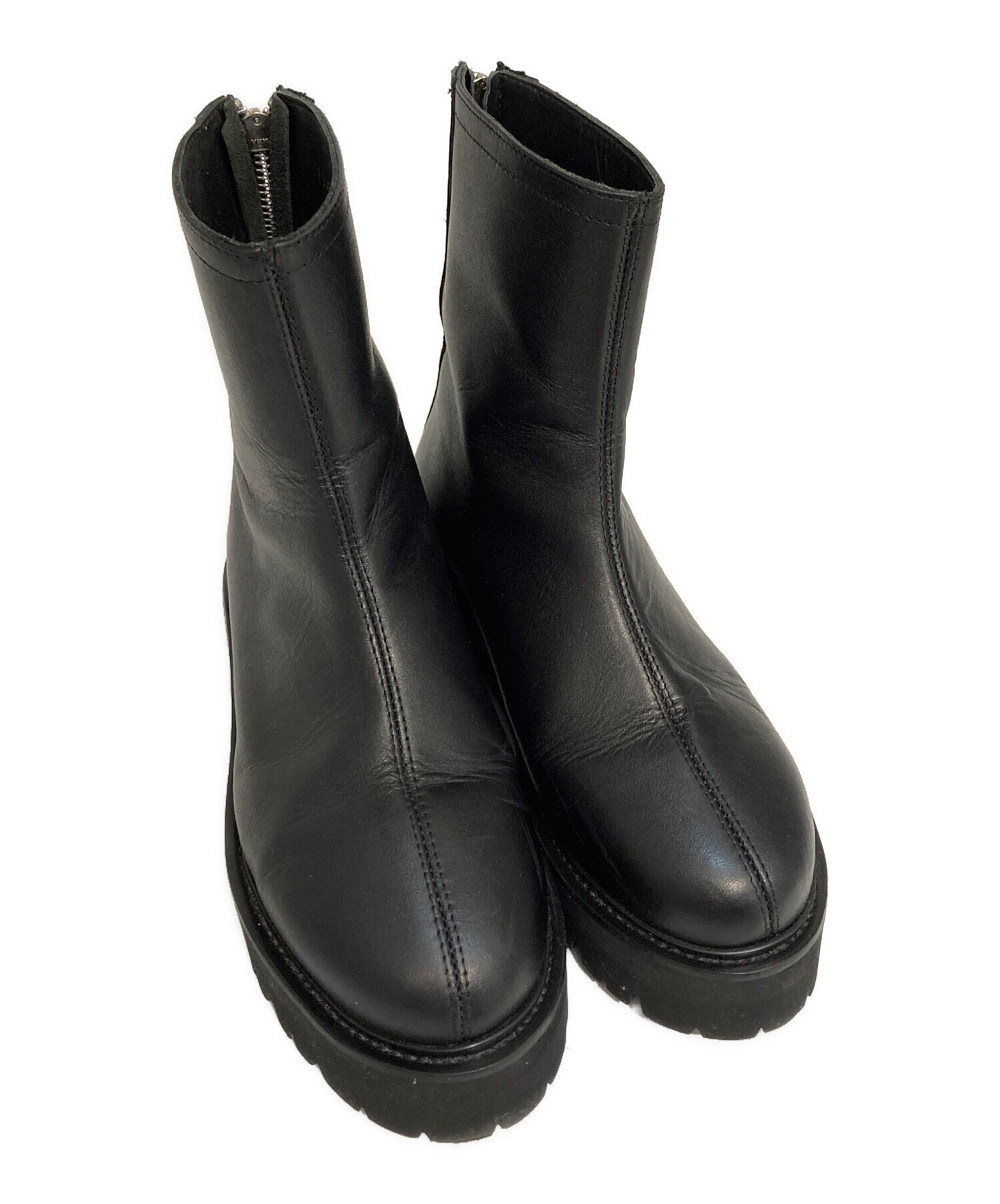 中古・古着通販】Caminando (カミナンド) BACK ZIP BOOTS ブラック