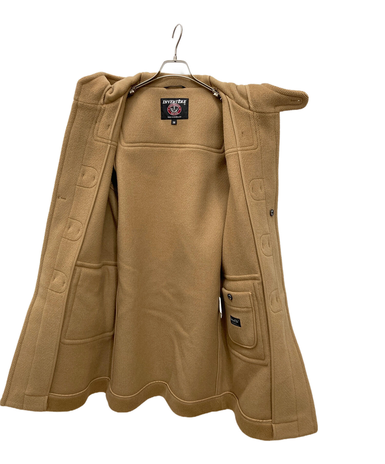 中古・古着通販】INVERTERE (インバーティア) ダッフルコート ベージュ