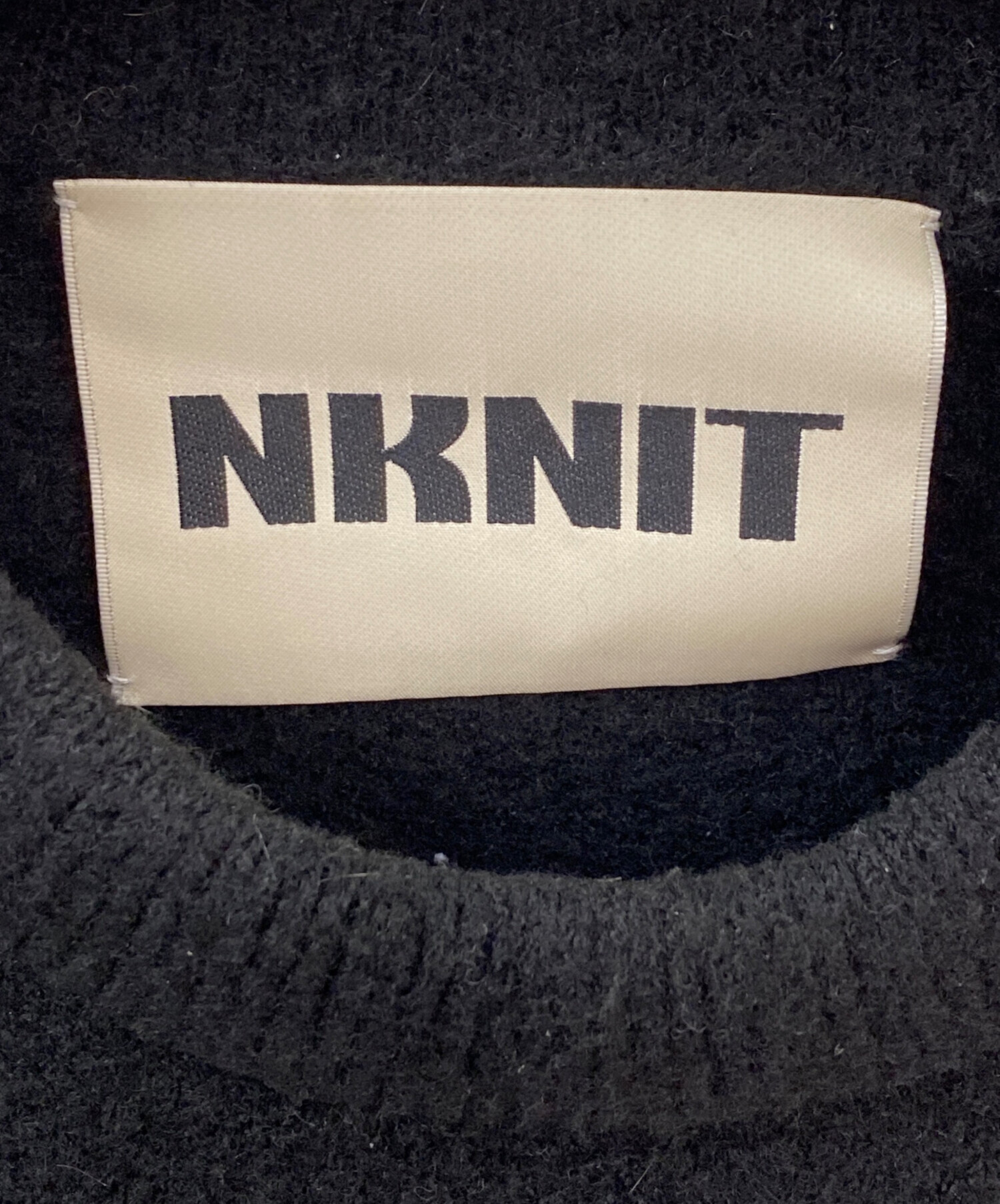 中古・古着通販】NKNIT (ンニット) pattern knit NKNIT ブラック