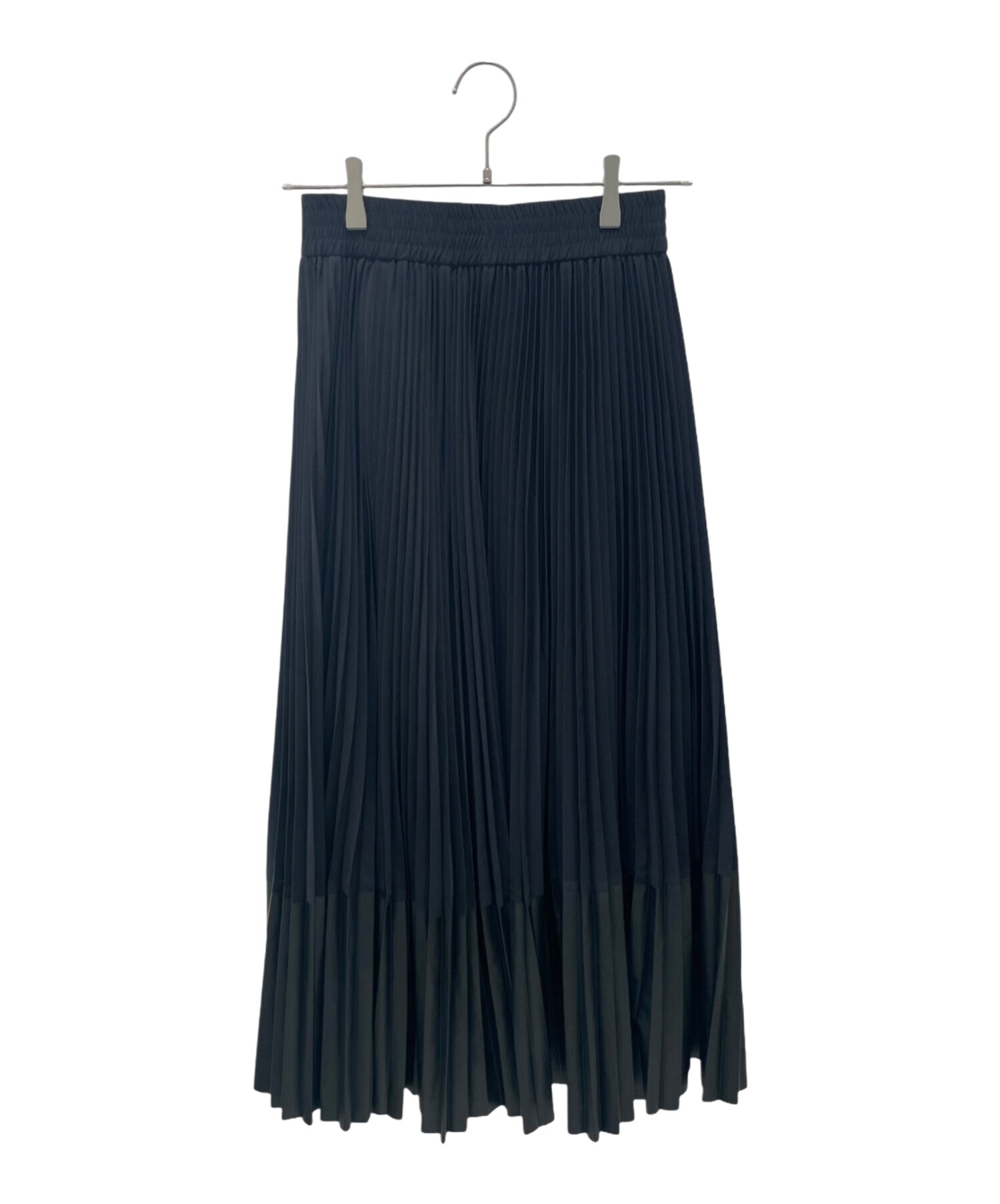 中古・古着通販】HYKE (ハイク) TAFFETA×FAUX LEATHER PLEATED SKIRT