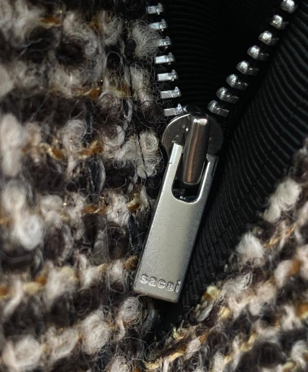 中古・古着通販】sacai (サカイ) ワイドレッグツイードパンツ ベージュ 中古・古着通販】sacai (サカイ) ワイドレッグツイードパンツ ベージュ