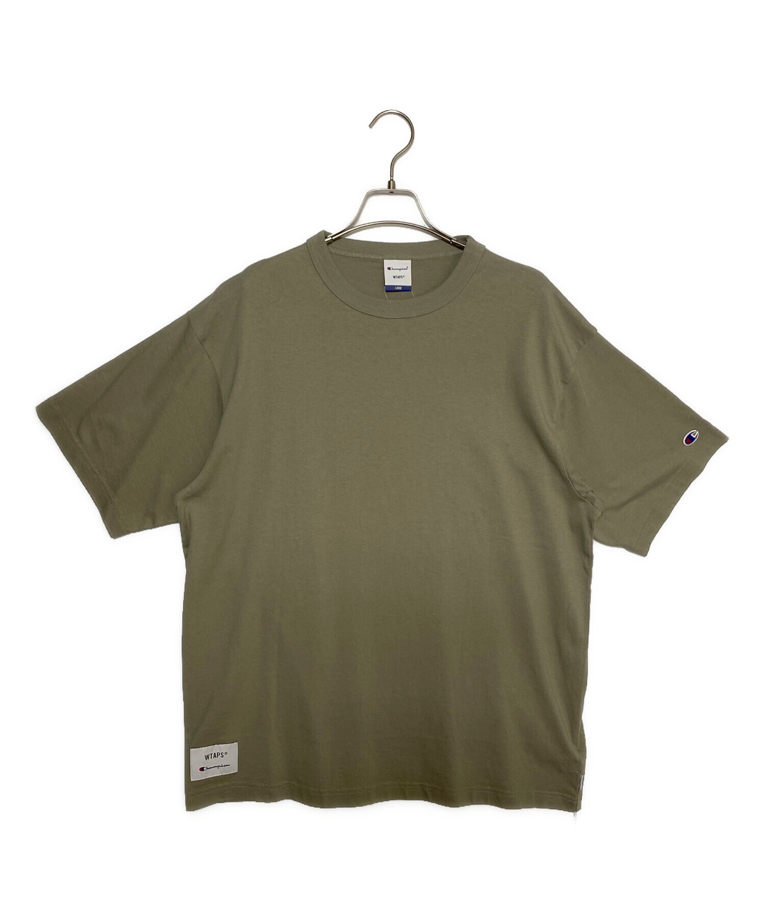 【大人気モデル】wtaps champion スウェット　新品未使用　オリーブ wtaps champion スウェット クルーネック オリーブ 中古・古着通販
