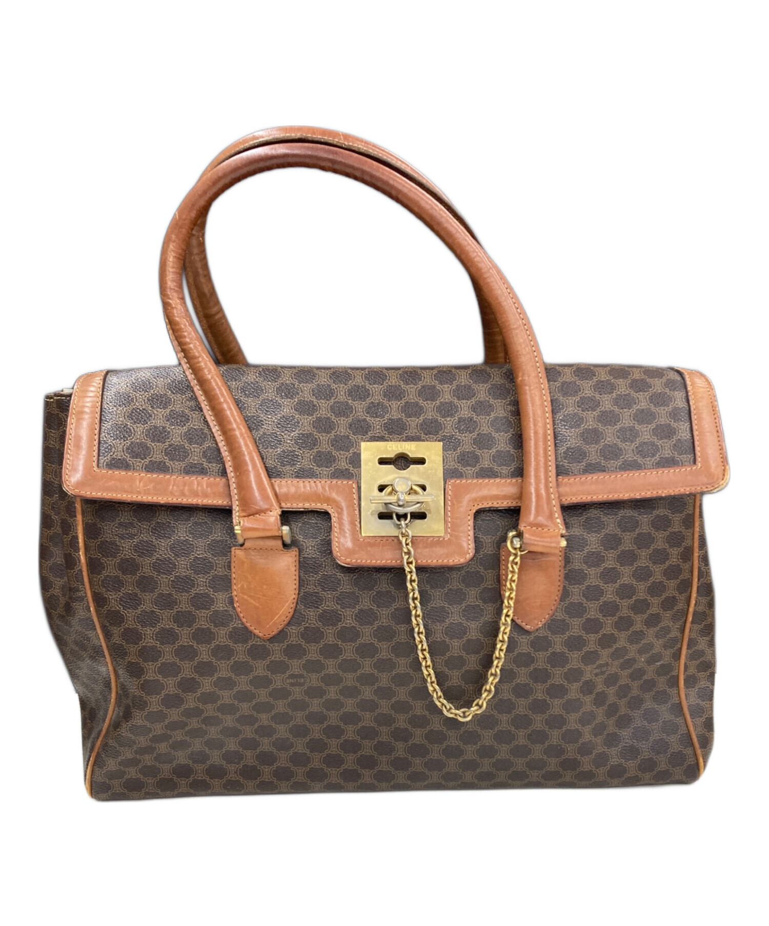 CELINE オールドセリーヌ マカダム柄 ハンドバッグ CELINE オールド セリーヌ ハンドバッグ マカダム柄 ヴィンテージ