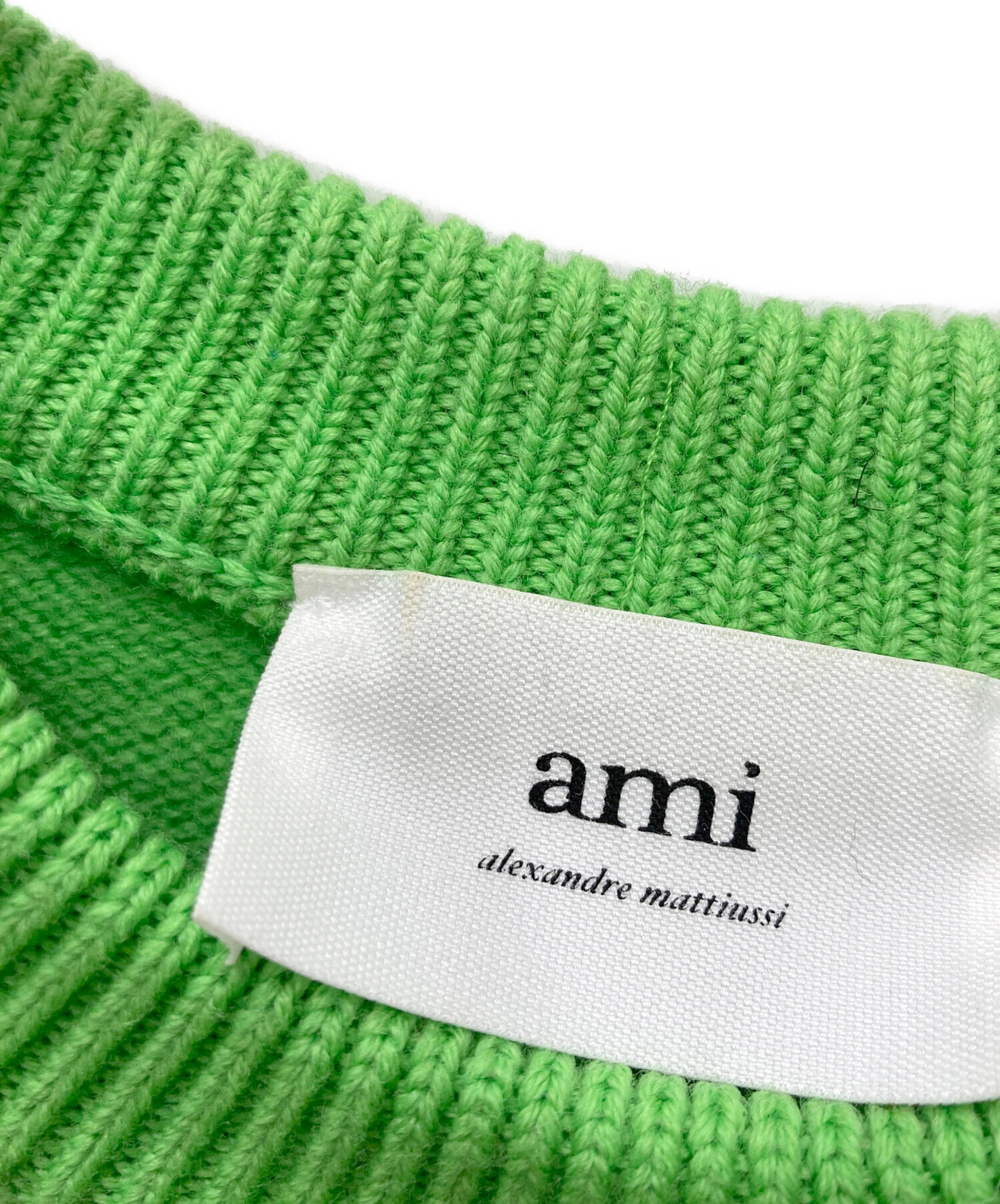 中古・古着通販】ami (アミ) ハートロゴクルーネックセーター UKS002