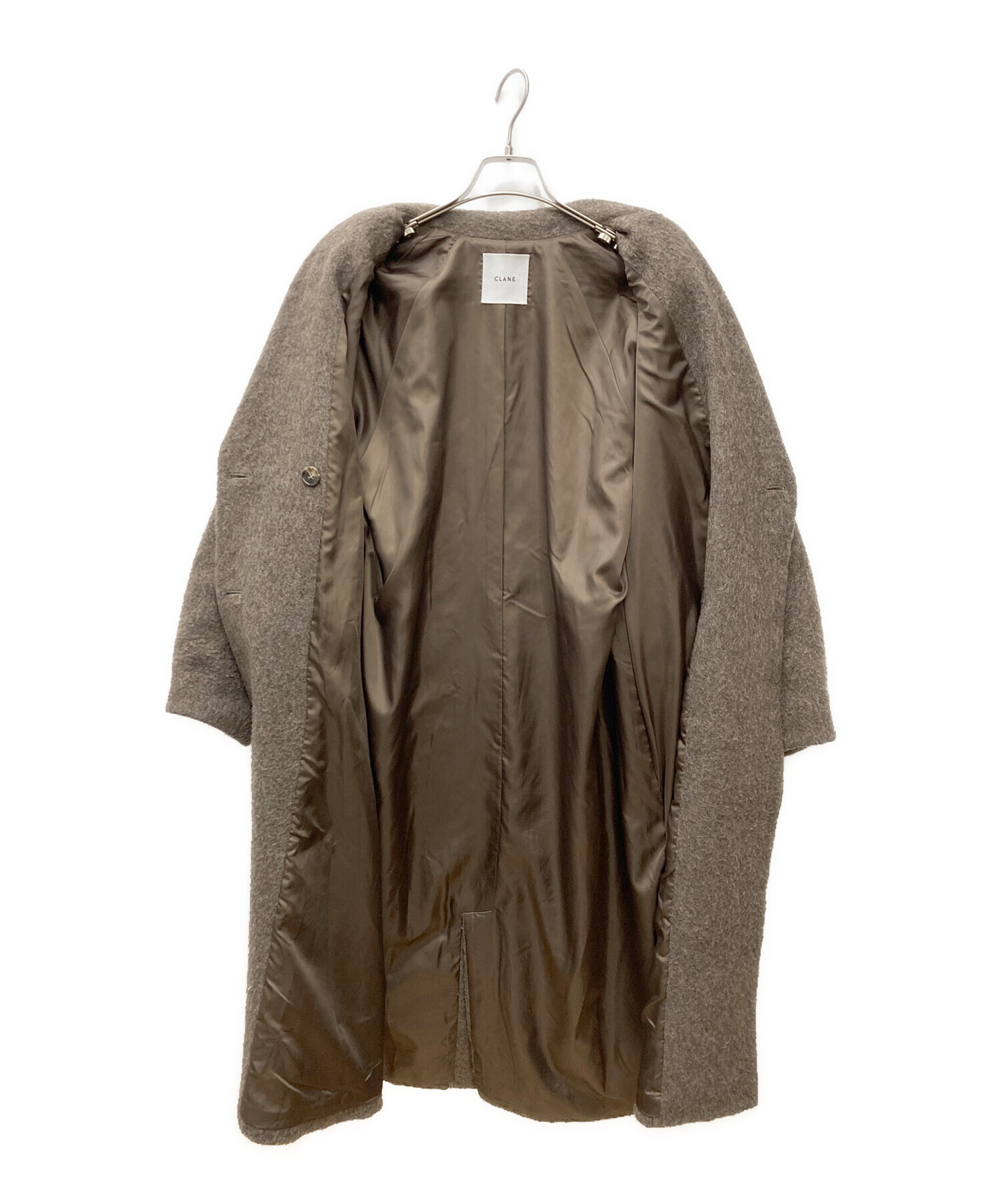 中古・古着通販】CLANE (クラネ) DOUBLE WOOL LONG COAT ブラウン