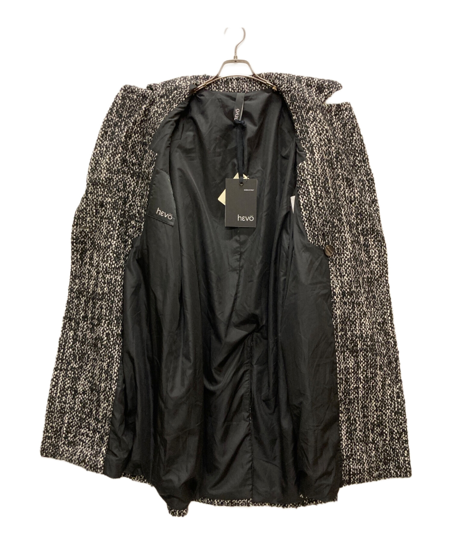 【値下げしました】HEVO BRINDIGI サイズ44 コットン 中古・古着通販】Hevo (イーヴォ) BRINDISI MELANGE BELTED COAT