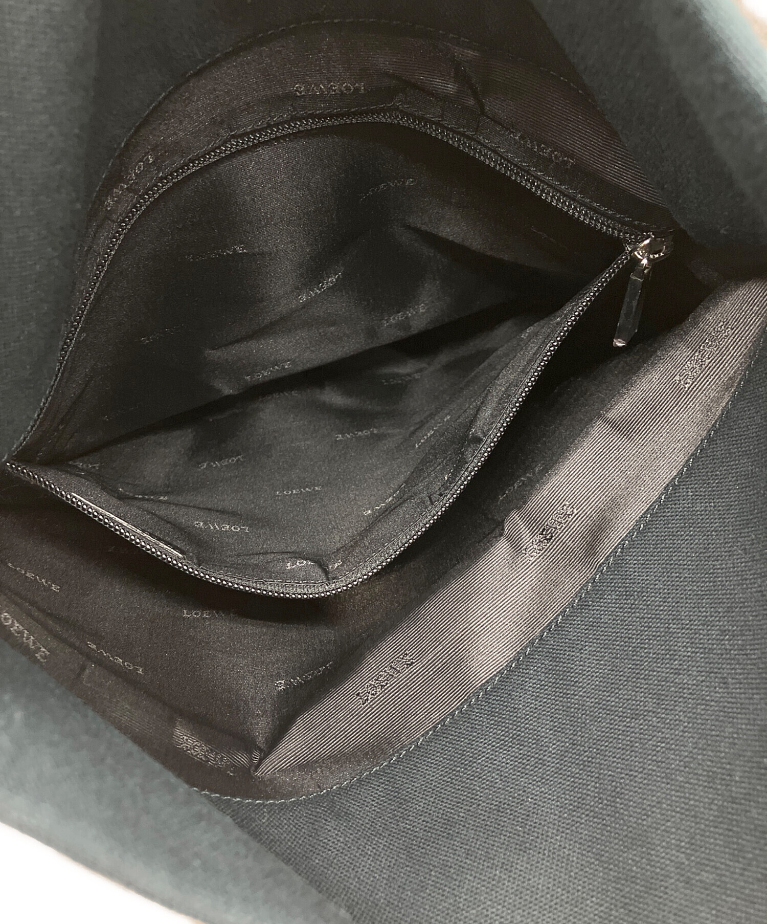 中古・古着通販】LOEWE (ロエベ) キャンバスショルダーバッグ ネイビー