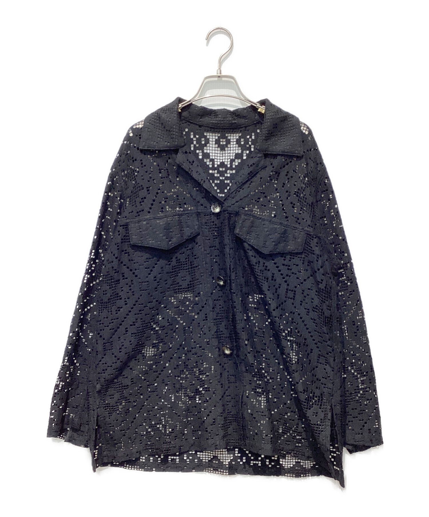 中古・古着通販】AKIRA NAKA (アキラナカ) Roberta lace JK ブラック