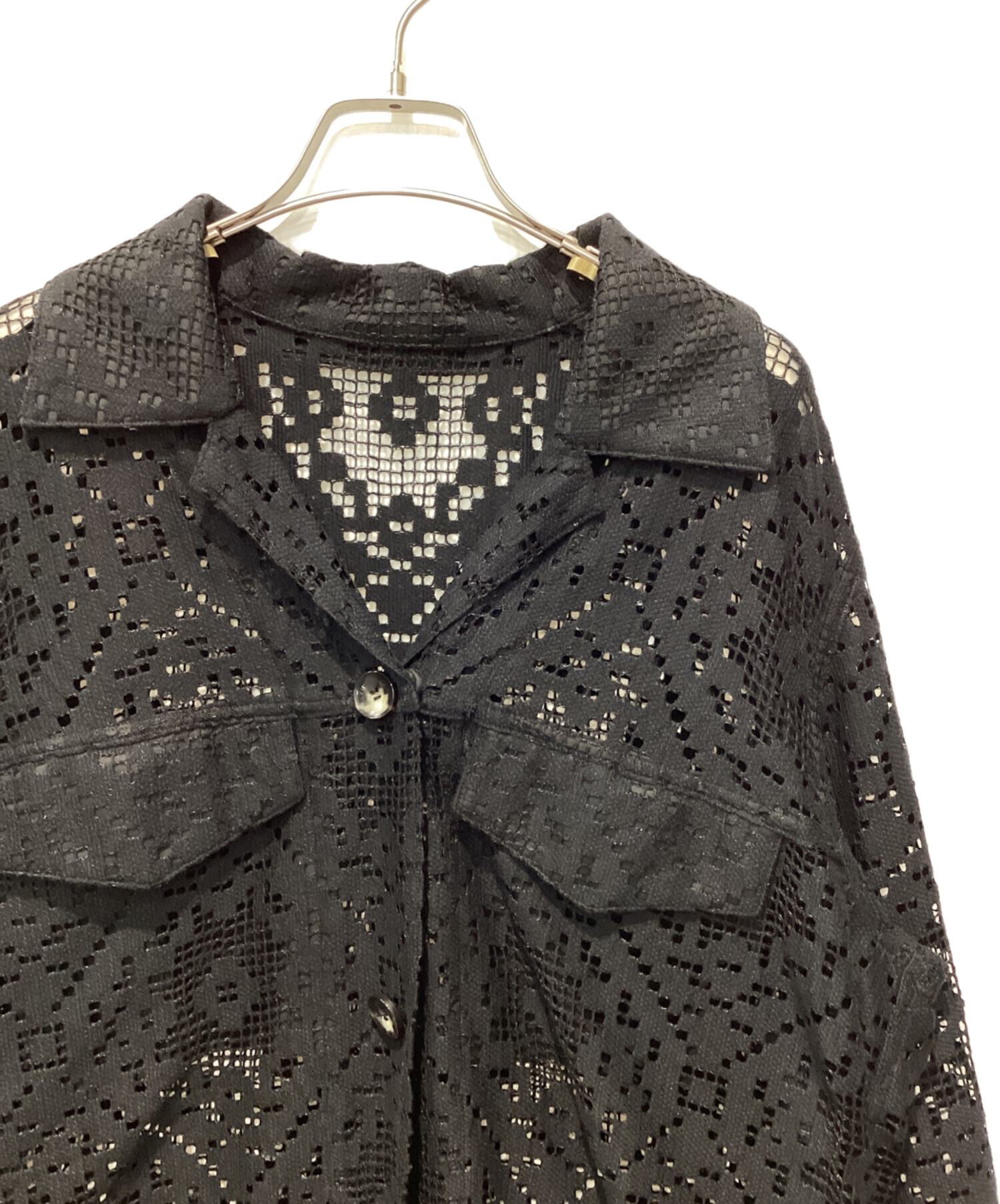 中古・古着通販】AKIRA NAKA (アキラナカ) Roberta lace JK ブラック