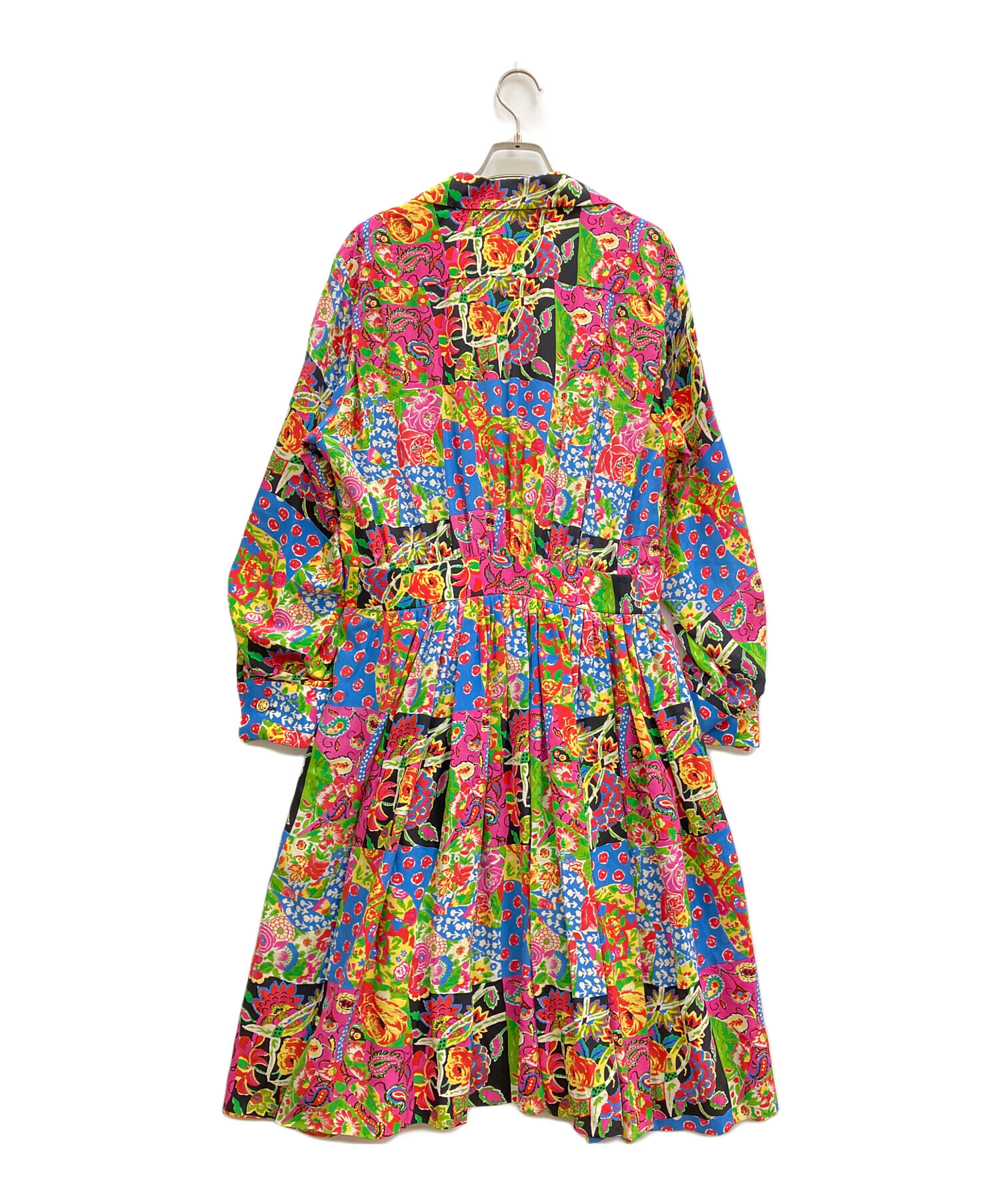 高級ヴィンテージ服地 NINA RICCI（ニナリッチ）シルク100% 生地 中古・古着通販】NINA RICCI (ニナリッチ) 総柄シルクワンピース