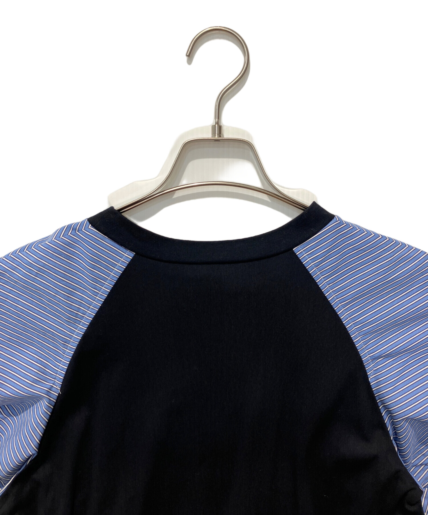 中古・古着通販】sacai (サカイ) Poplin x Jersey T-Shirt ネイビー