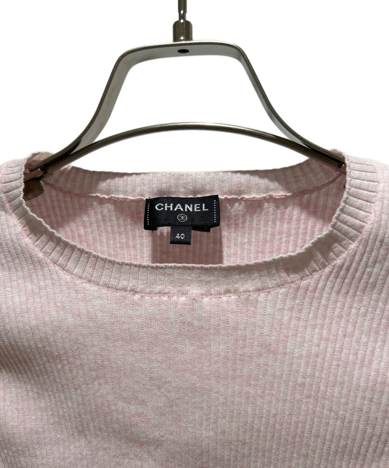 中古・古着通販】CHANEL (シャネル) レースコットンノースリーブニット