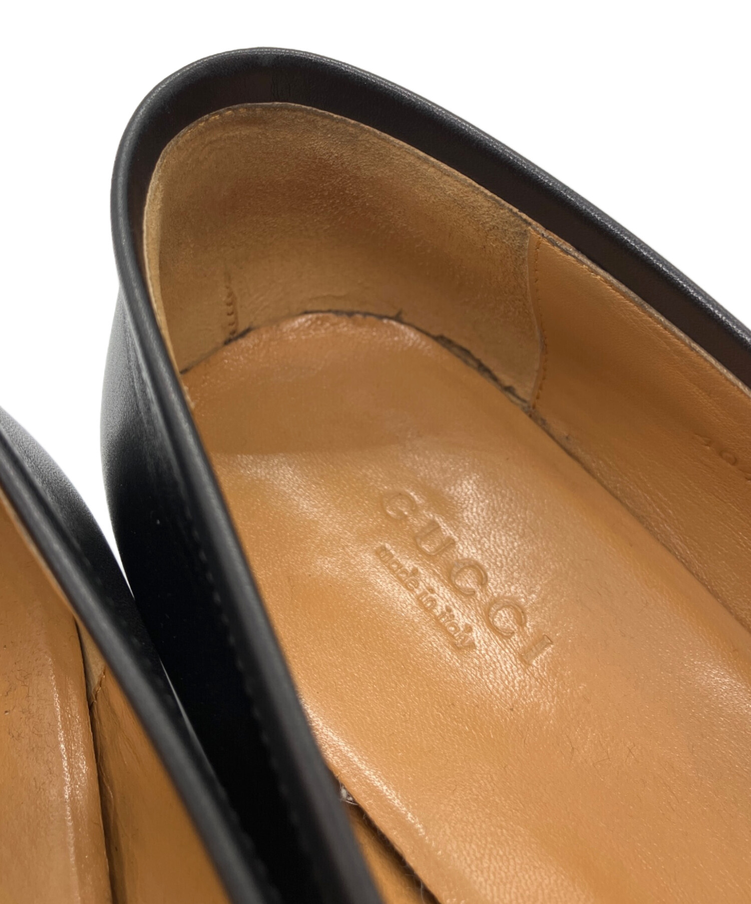 中古・古着通販】GUCCI (グッチ) ホースビットローファー ブラック