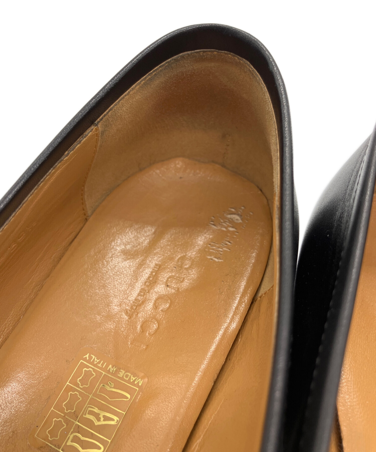 中古・古着通販】GUCCI (グッチ) ホースビットローファー ブラック