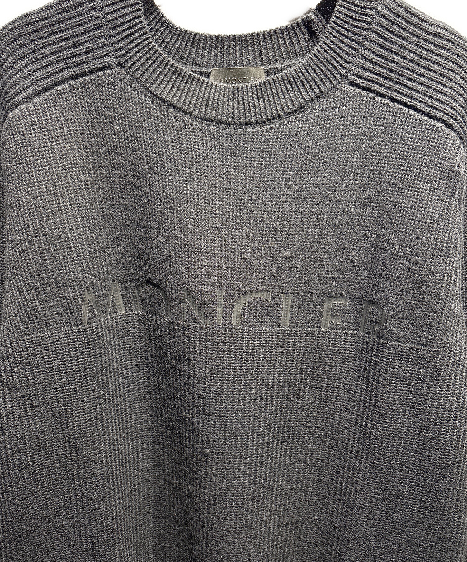 中古・古着通販】MONCLER (モンクレール) GIROCOLLO TRICOTロゴニット 