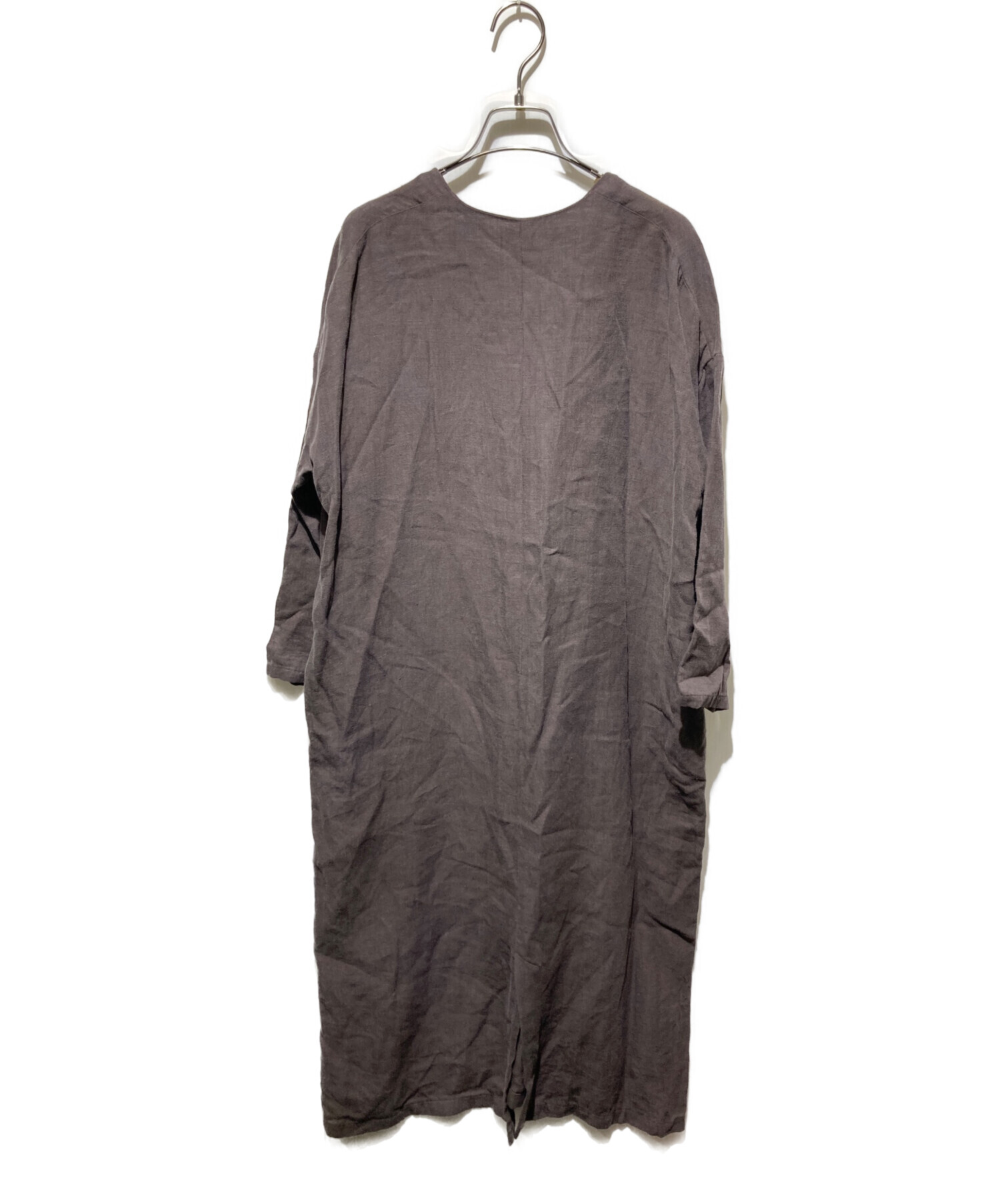 中古・古着通販】evam eva (エヴァムエヴァ) linen one-piece/リネン 