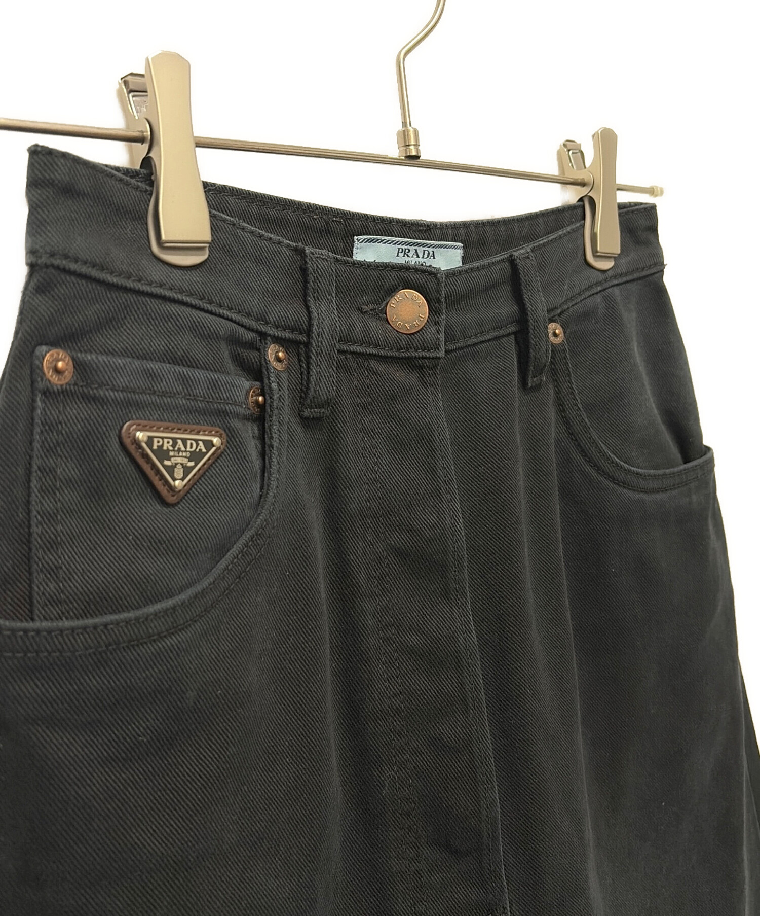 中古・古着通販】PRADA (プラダ) デニムパンツ GFP519 ブラック サイズ