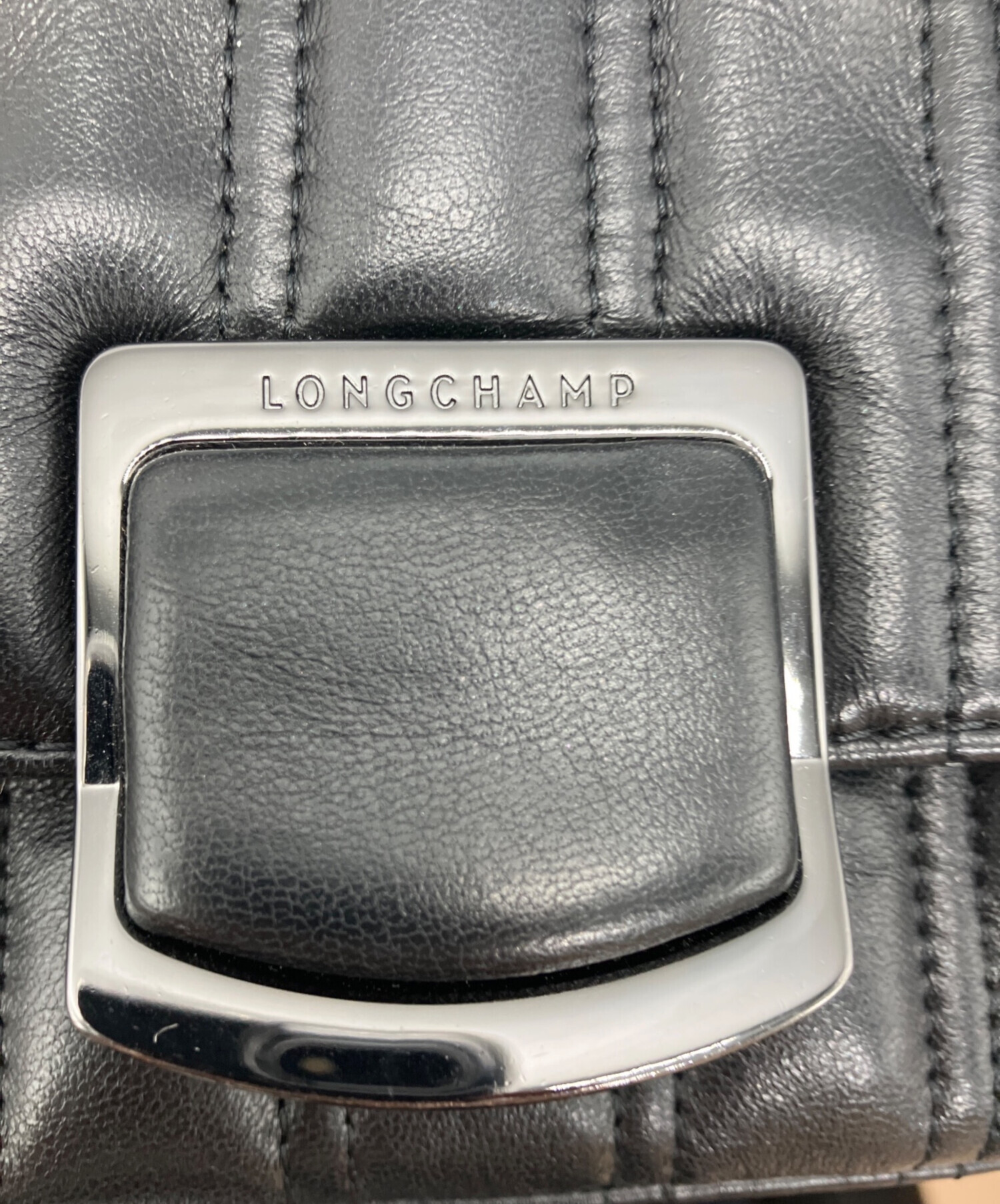 中古・古着通販】LONGCHAMP (ロンシャン) チェーンショルダーバッグ 