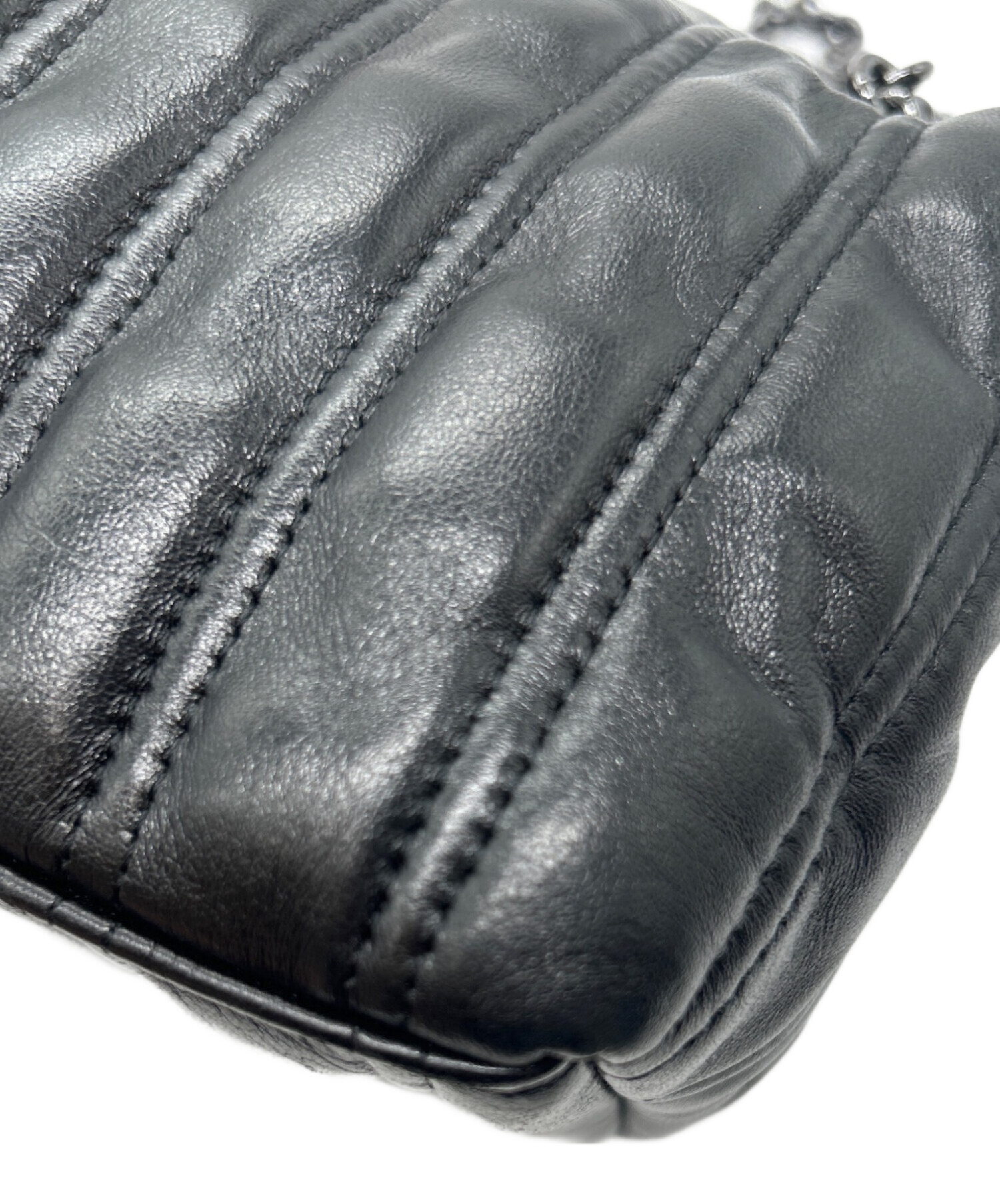 中古・古着通販】LONGCHAMP (ロンシャン) チェーンショルダーバッグ 