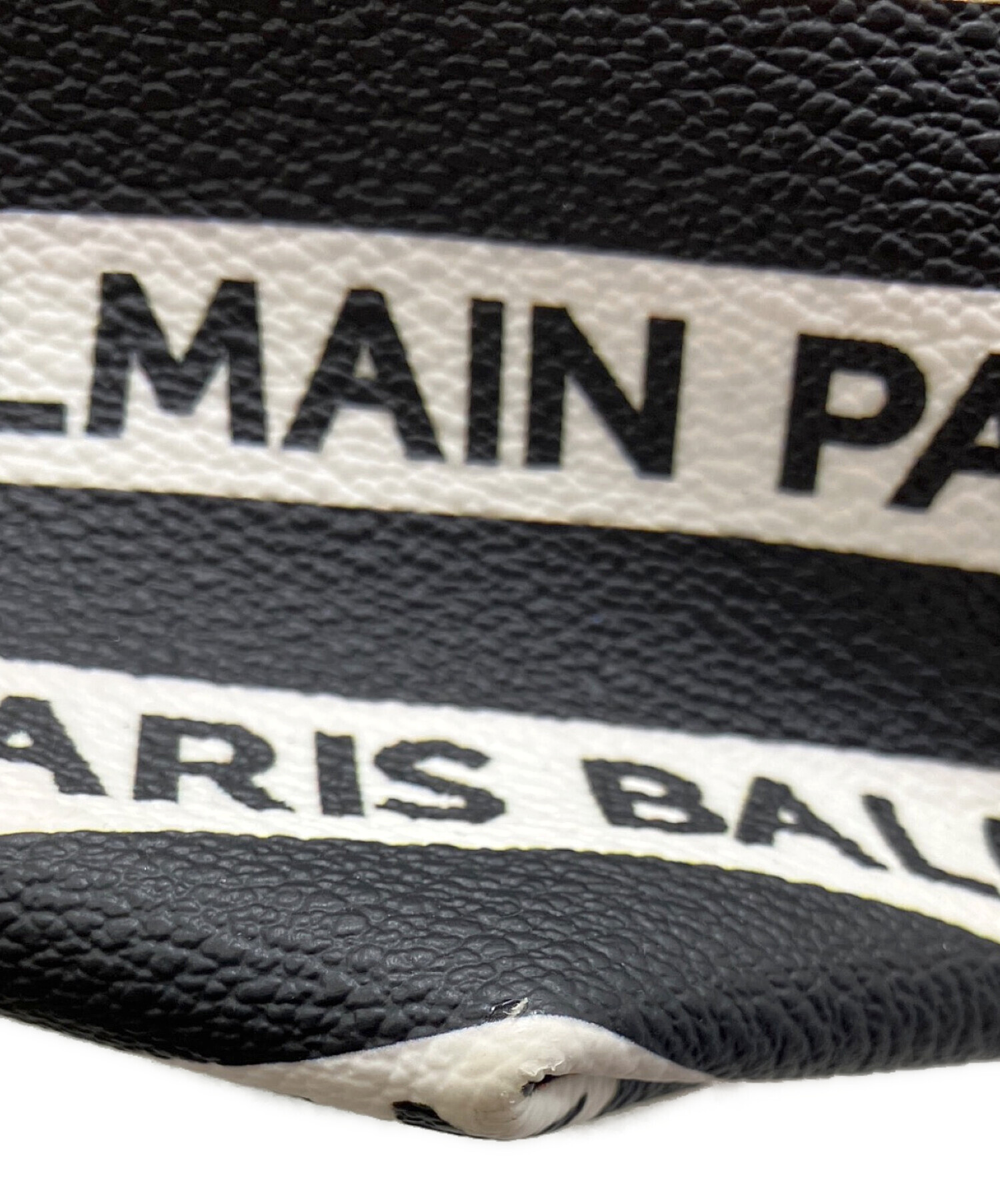 中古・古着通販】BALMAIN (バルマン) ロゴレザートートバッグ ブラック