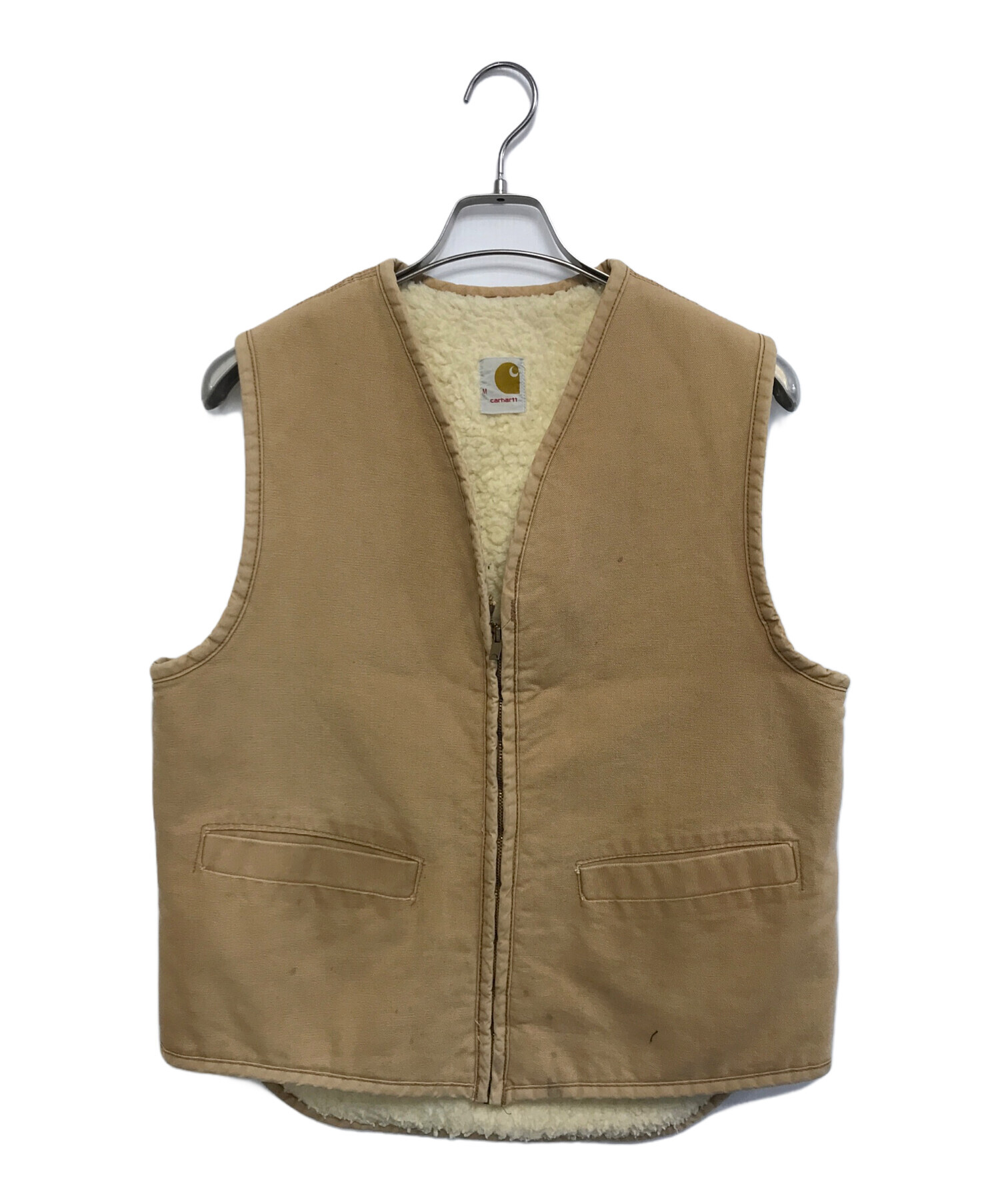 中古・古着通販】CarHartt (カーハート) 裏ボアダックベスト ベージュ
