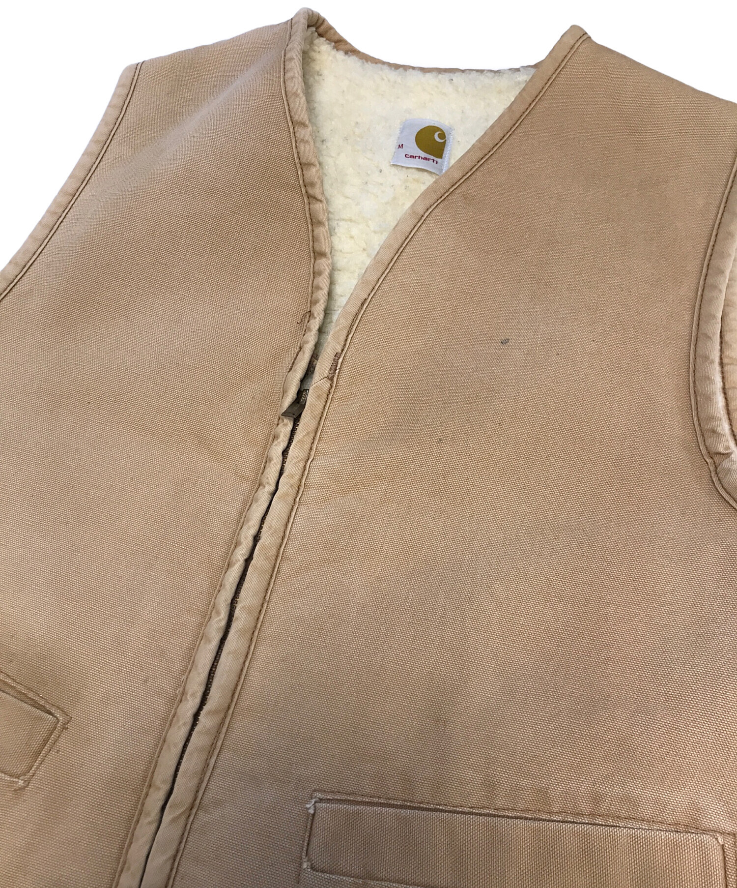 中古・古着通販】CarHartt (カーハート) 裏ボアダックベスト ベージュ