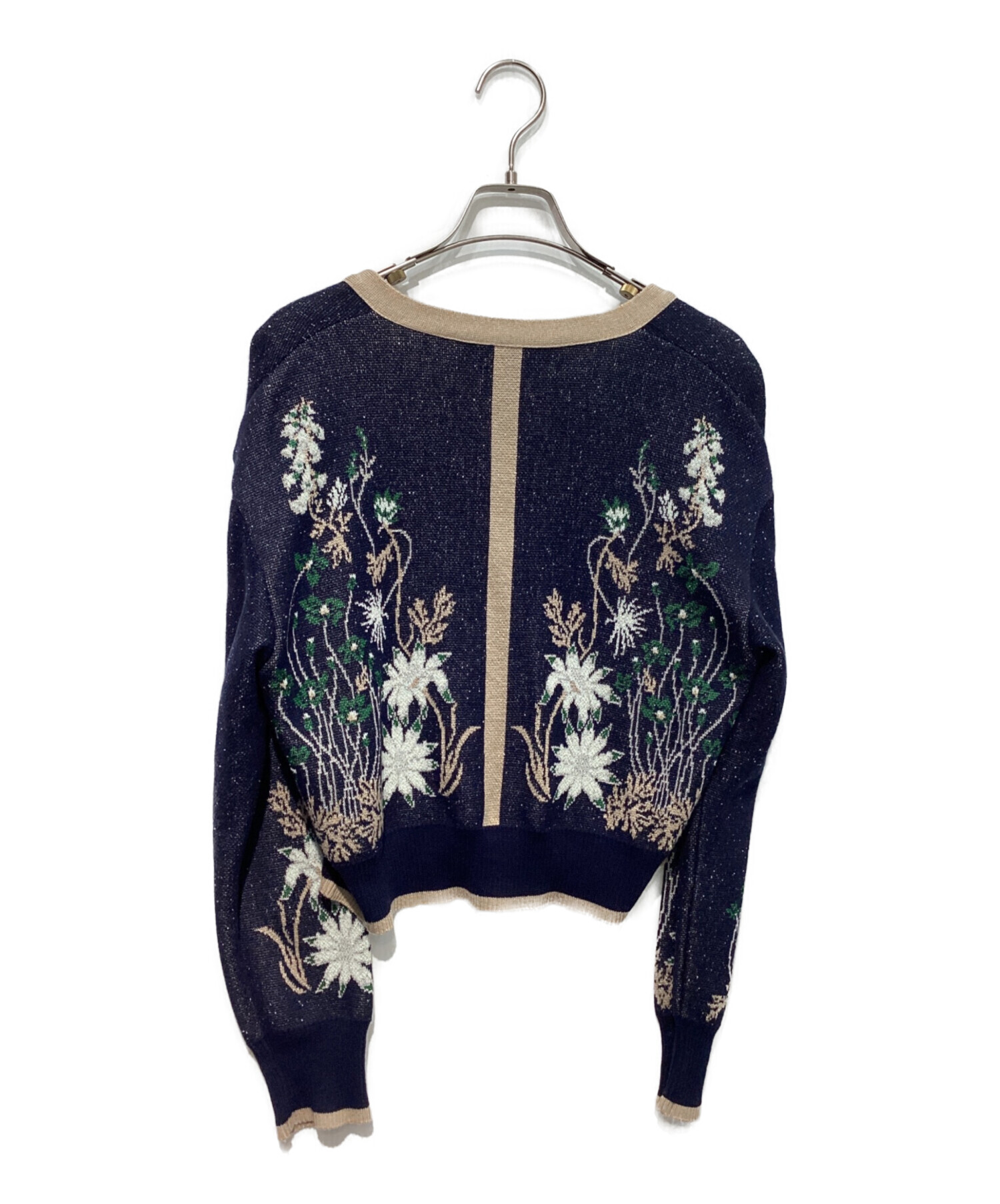 中古・古着通販】MURRAL (ミューラル) Garden flower knit cardigan