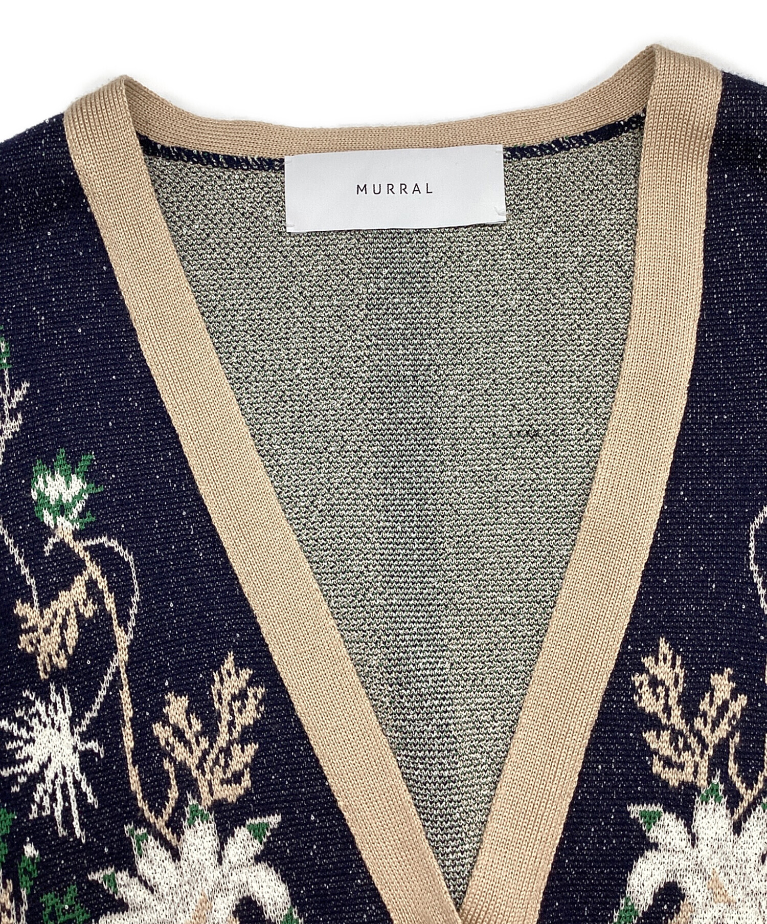 中古・古着通販】MURRAL (ミューラル) Garden flower knit cardigan