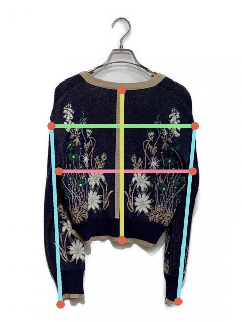 中古・古着通販】MURRAL (ミューラル) Garden flower knit cardigan
