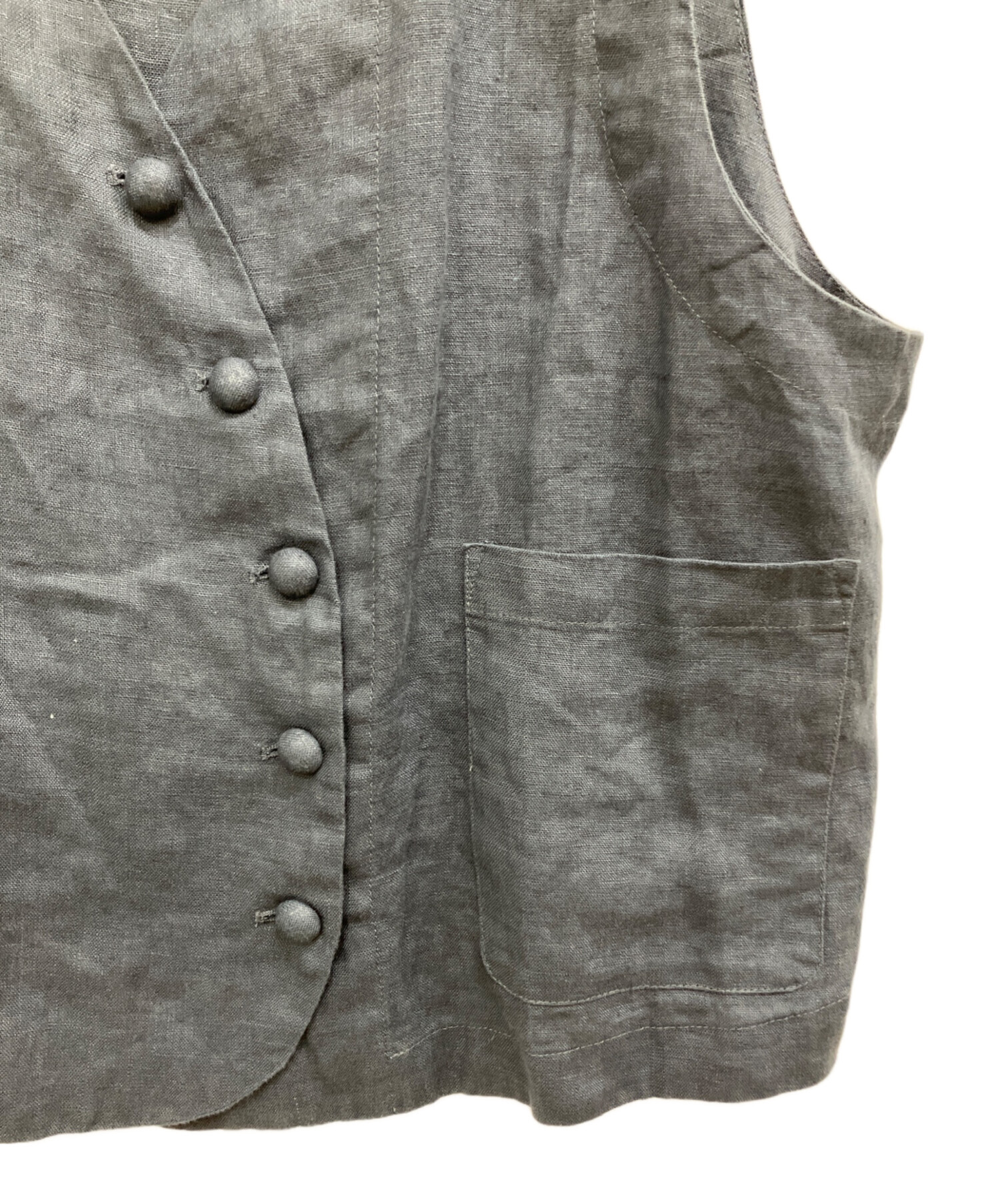 中古・古着通販】nest Robe (ネストローブ) リネンボタンルーズベスト
