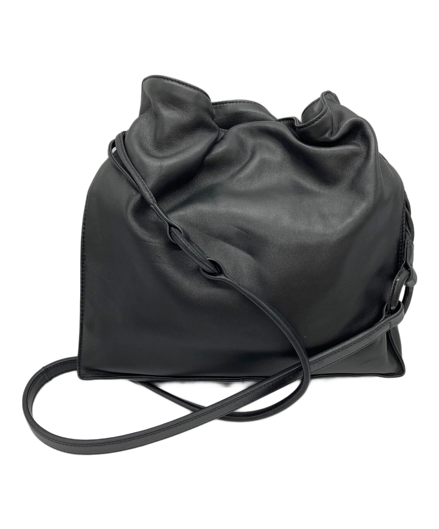 中古・古着通販】LOEWE (ロエベ) ナッパレザー巾着ショルダーバッグ
