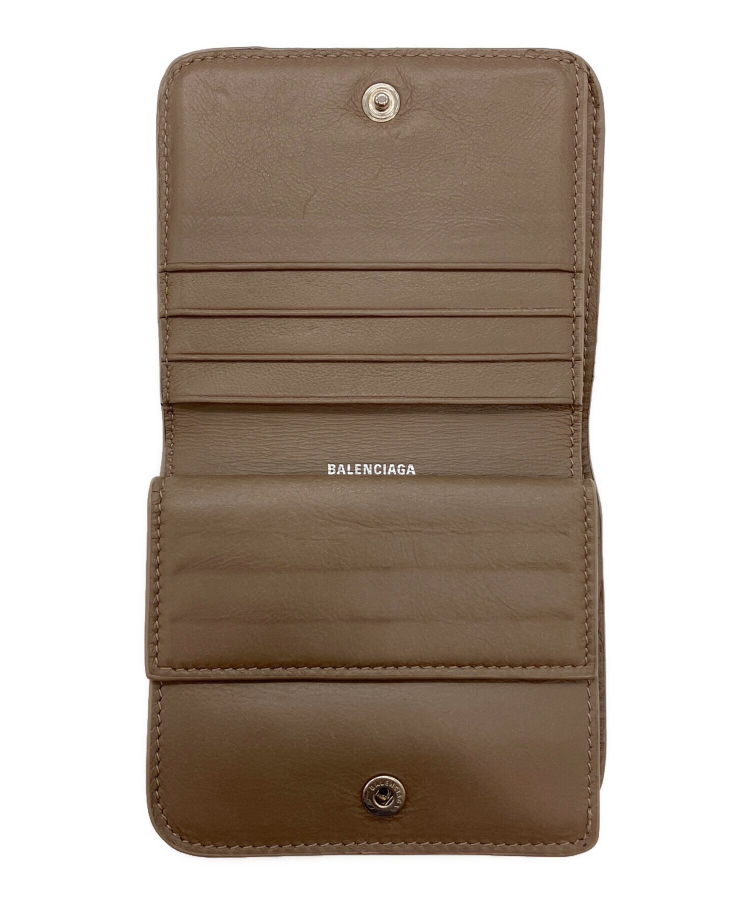 中古・古着通販】BALENCIAGA (バレンシアガ) 2つ折り財布 ベージュ