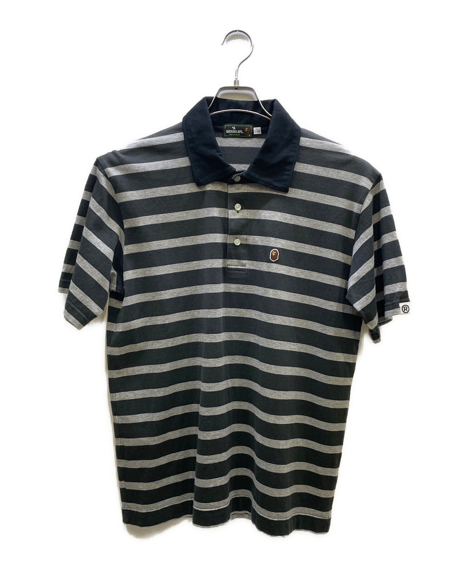 90s　A BATHING APE Classics 半袖ポロシャツ　ボーダー 中古・古着通販】A BATHING APE (アベイシングエイプ) ボーダー