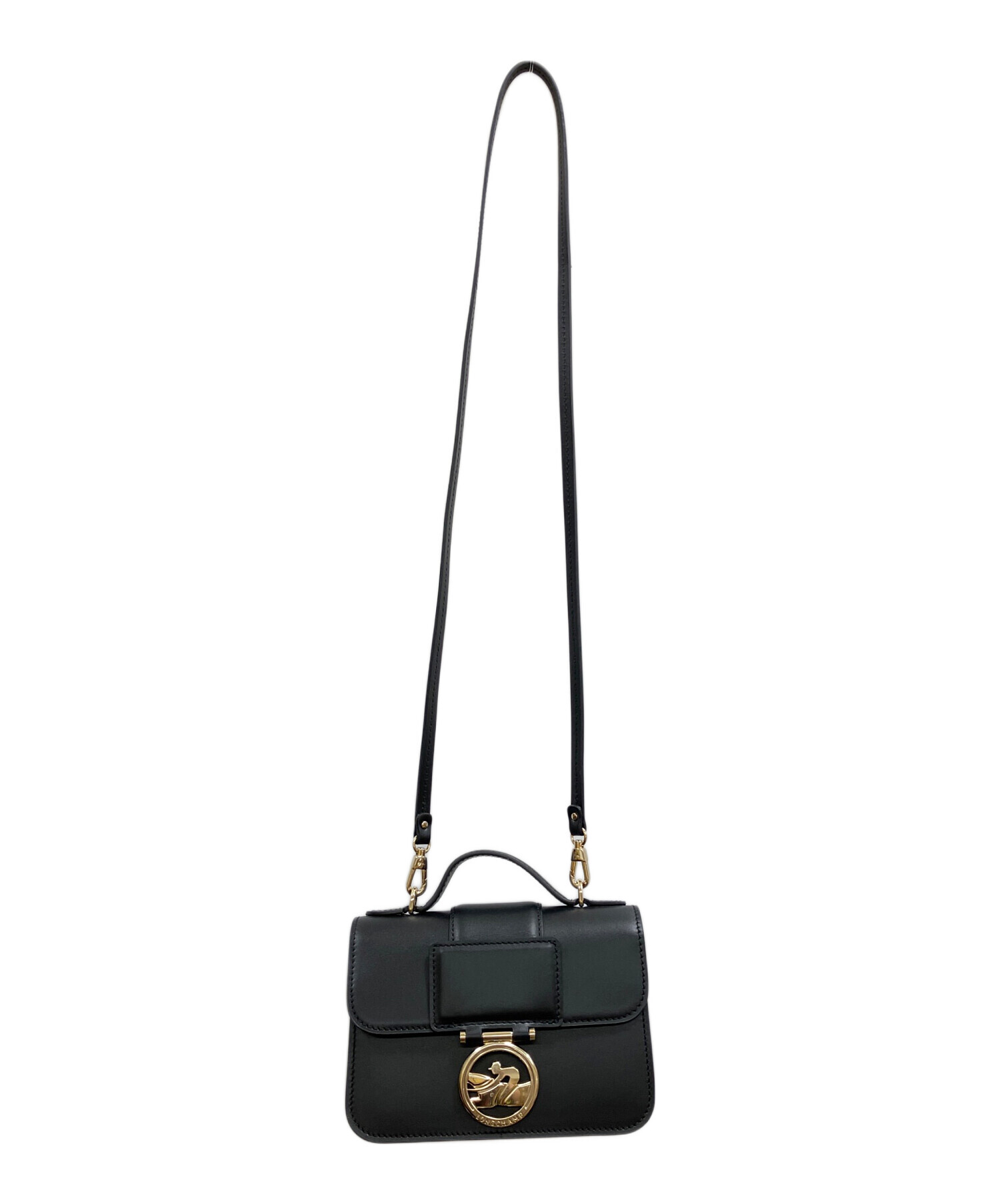 中古・古着通販】LONGCHAMP (ロンシャン) BOX-TROT XS ブラック 