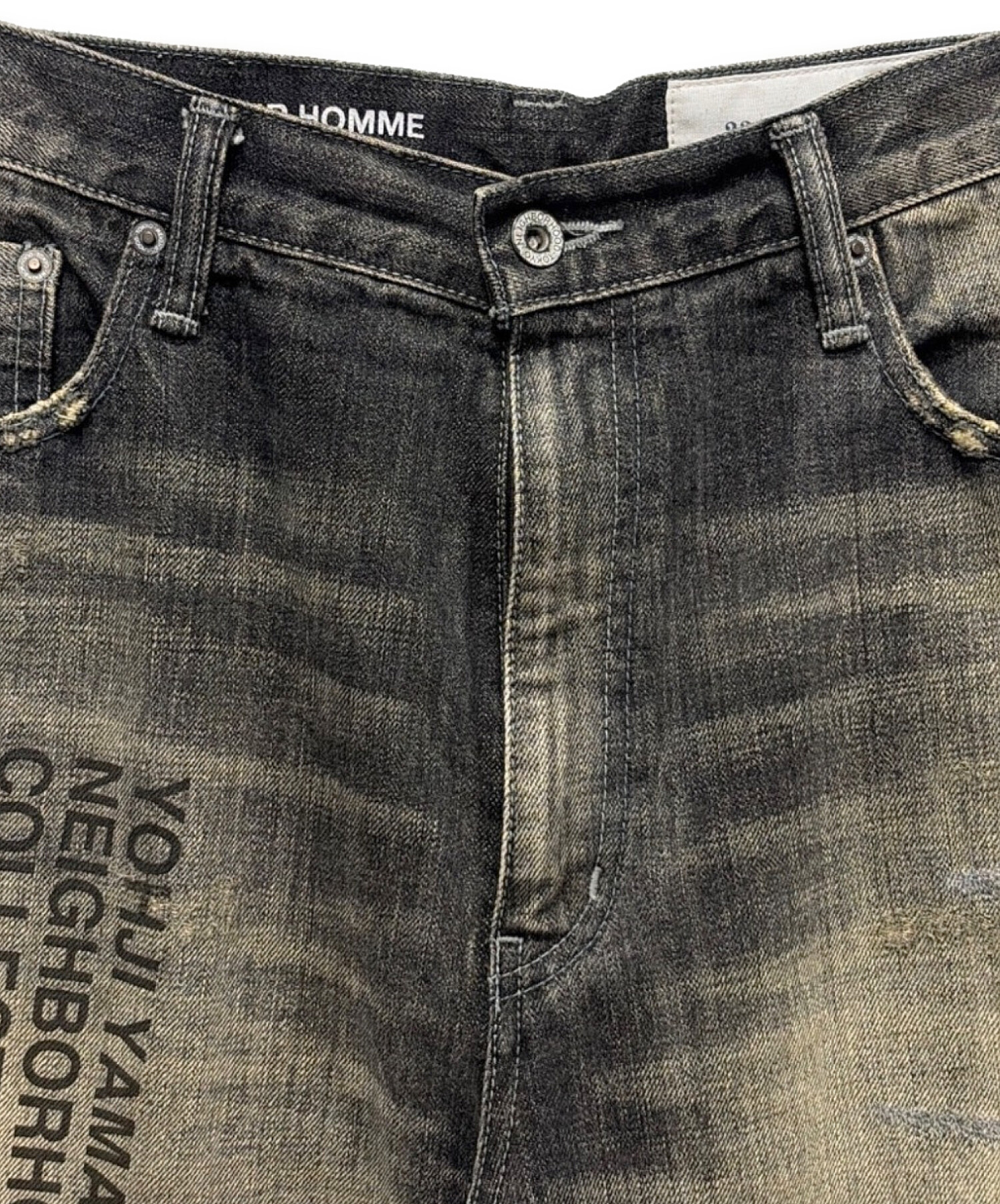 22ss Yohji Yamamoto POUR HOMME ワイドデニム SPOTTED DENIM WIDE PANTS(XS Grey): Y's｜THE SHOP YOHJI YAMAMOTO
