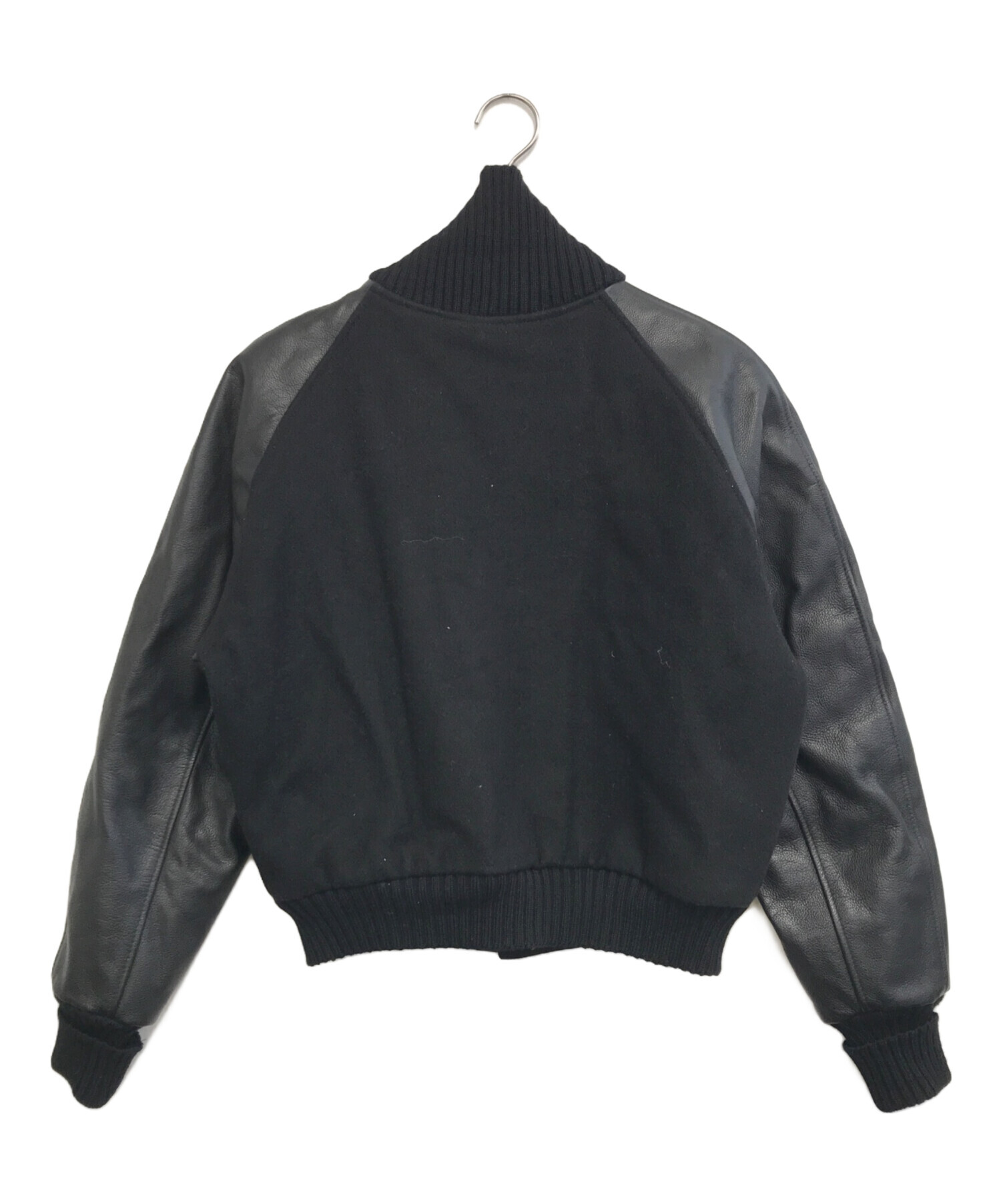 美品 USA製 TM ATHLETICS 袖レザー スタジャン 44 無地 中古・古着通販】TM ATHLETICS 44 (ティーエムアスレチックス44) 袖