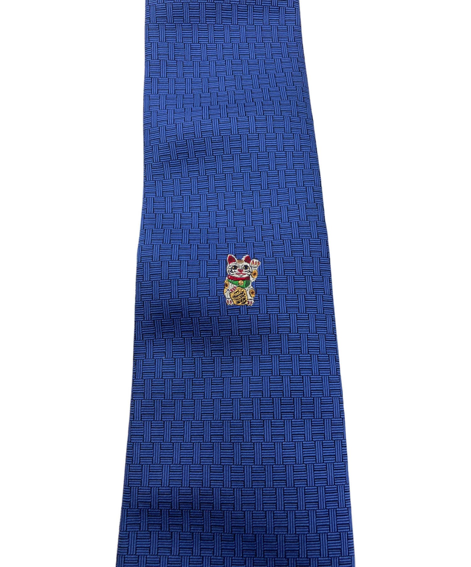 中古・古着通販】HERMES (エルメス) シルクネクタイ ネイビー サイズ