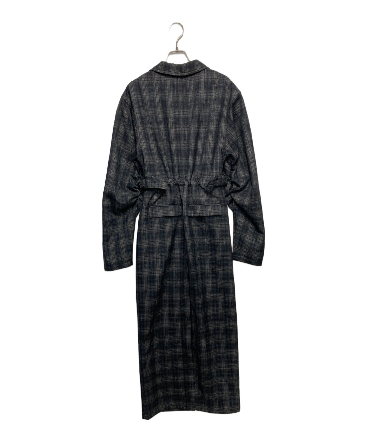 中古・古着通販】AMERI (アメリ) WAIST CROSS CHECK DRESS／ウエスト