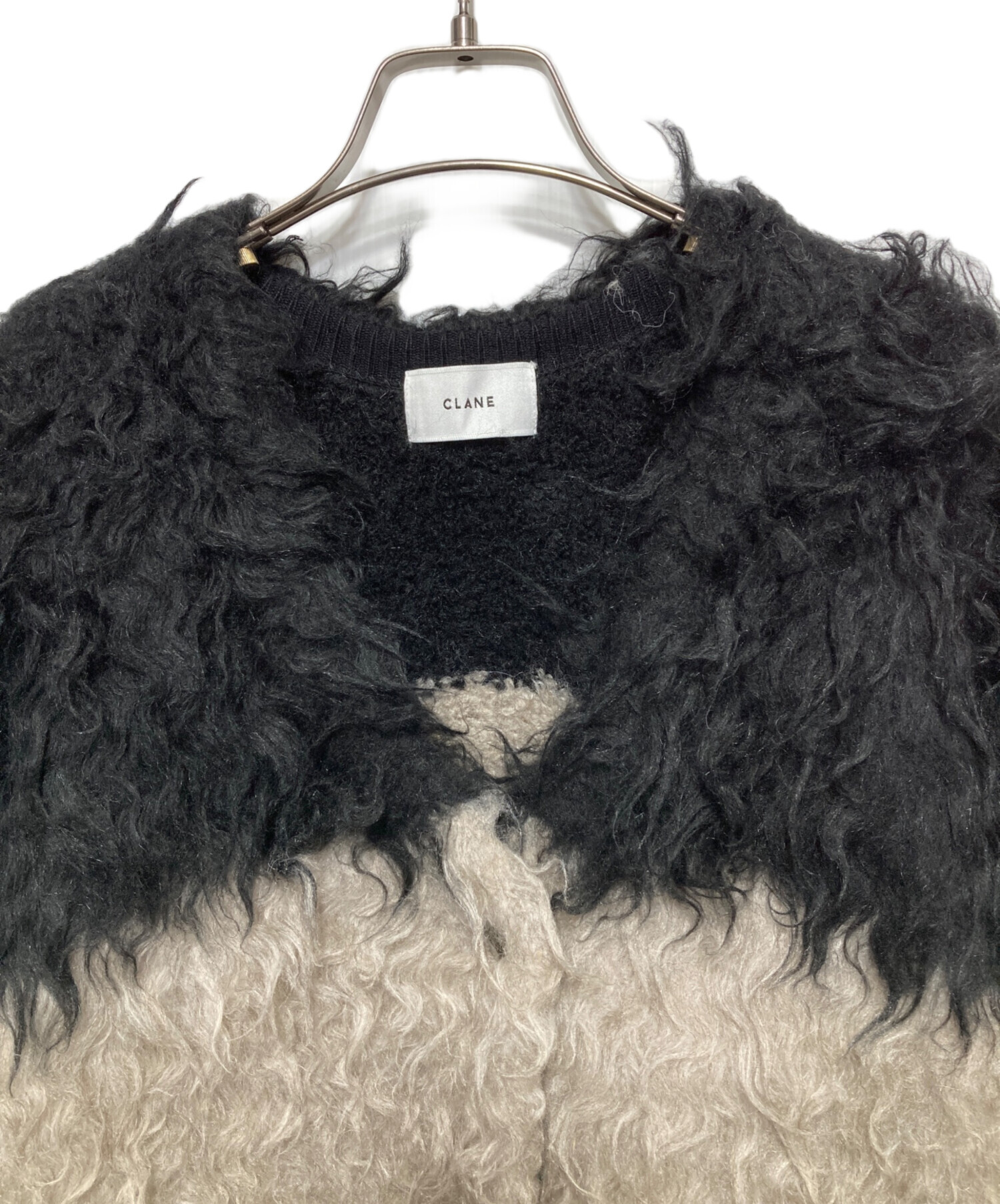 中古・古着通販】CLANE (クラネ) BI COLOR SHAGGY KNIT CARDIGAN