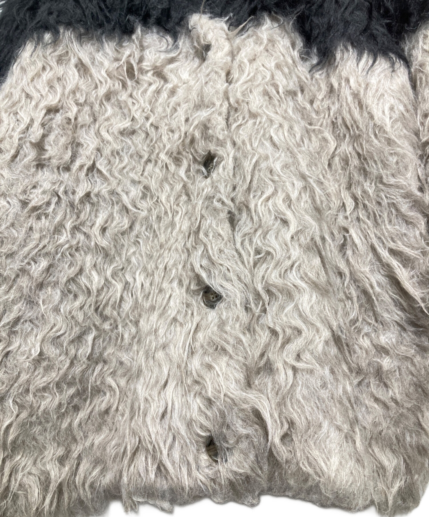 中古・古着通販】CLANE (クラネ) BI COLOR SHAGGY KNIT CARDIGAN